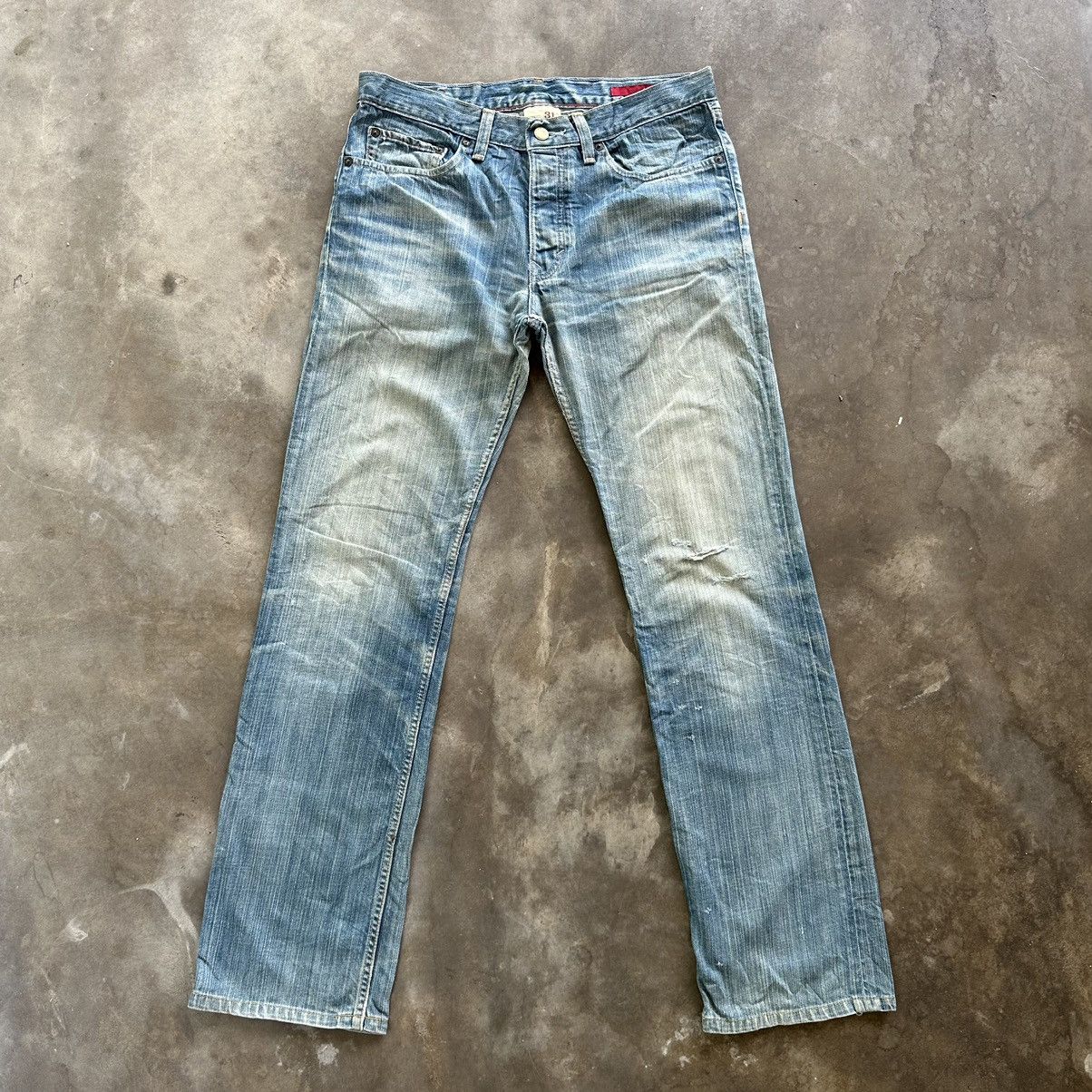 Japanese Brand W32 Vintage Banana Republic Redline Faded Denim Jean Pant Size US 32 / EU 48 - 1 Thumbnail