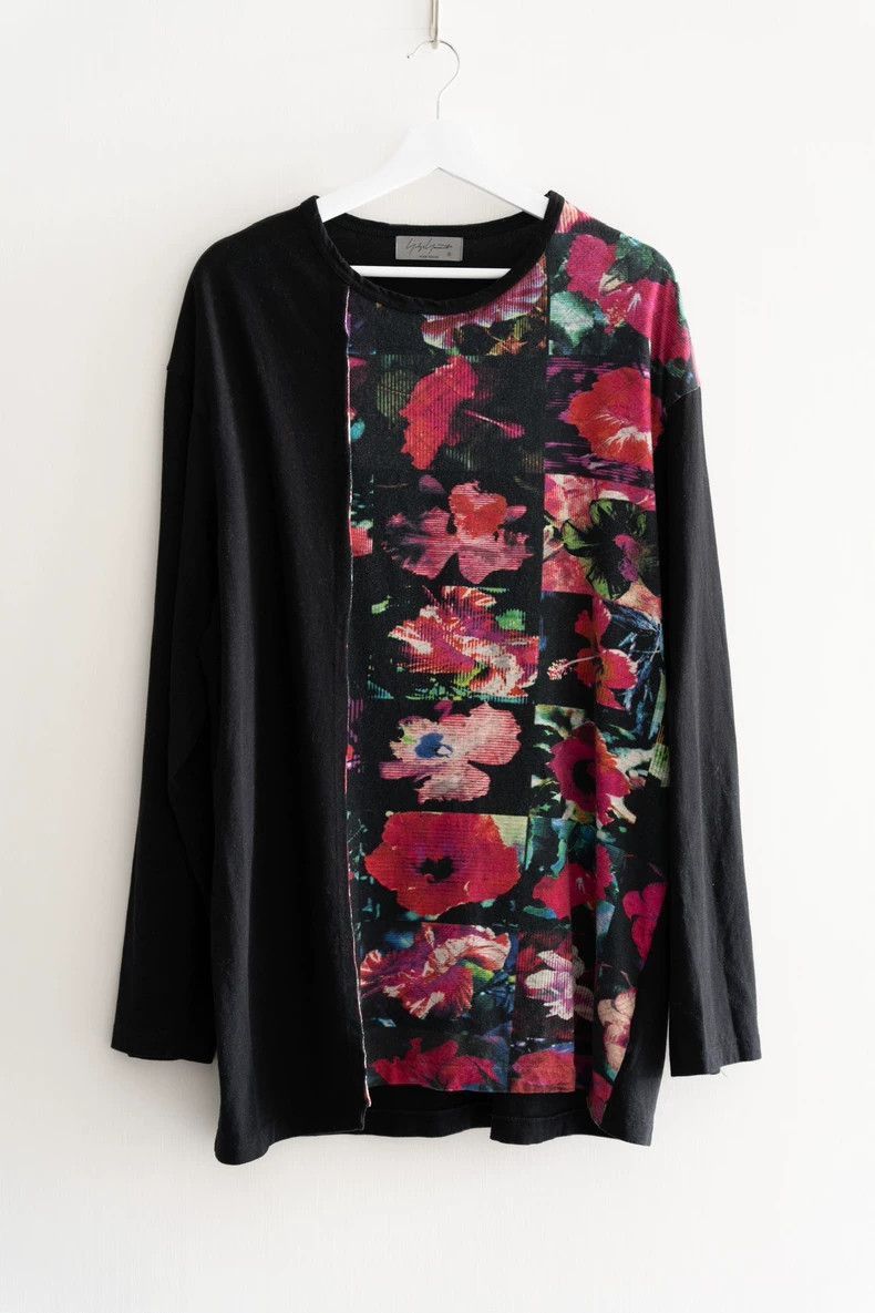 Yohji Yamamoto Yohji Yamamoto Yohji Yamamoto Long Sleeve Floral T-Shirt Size US L / EU 52-54 / 3 - 1 Thumbnail