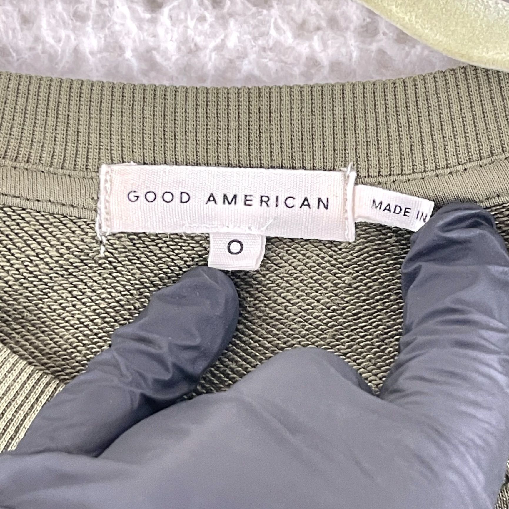 Good American Good American Green Crew Neck Pullover Sweater Womens Size 0 Long Sleeve Knit Pullover Casual Sweater Size XS / US 0-2 / IT 36-38 - 7 Thumbnail