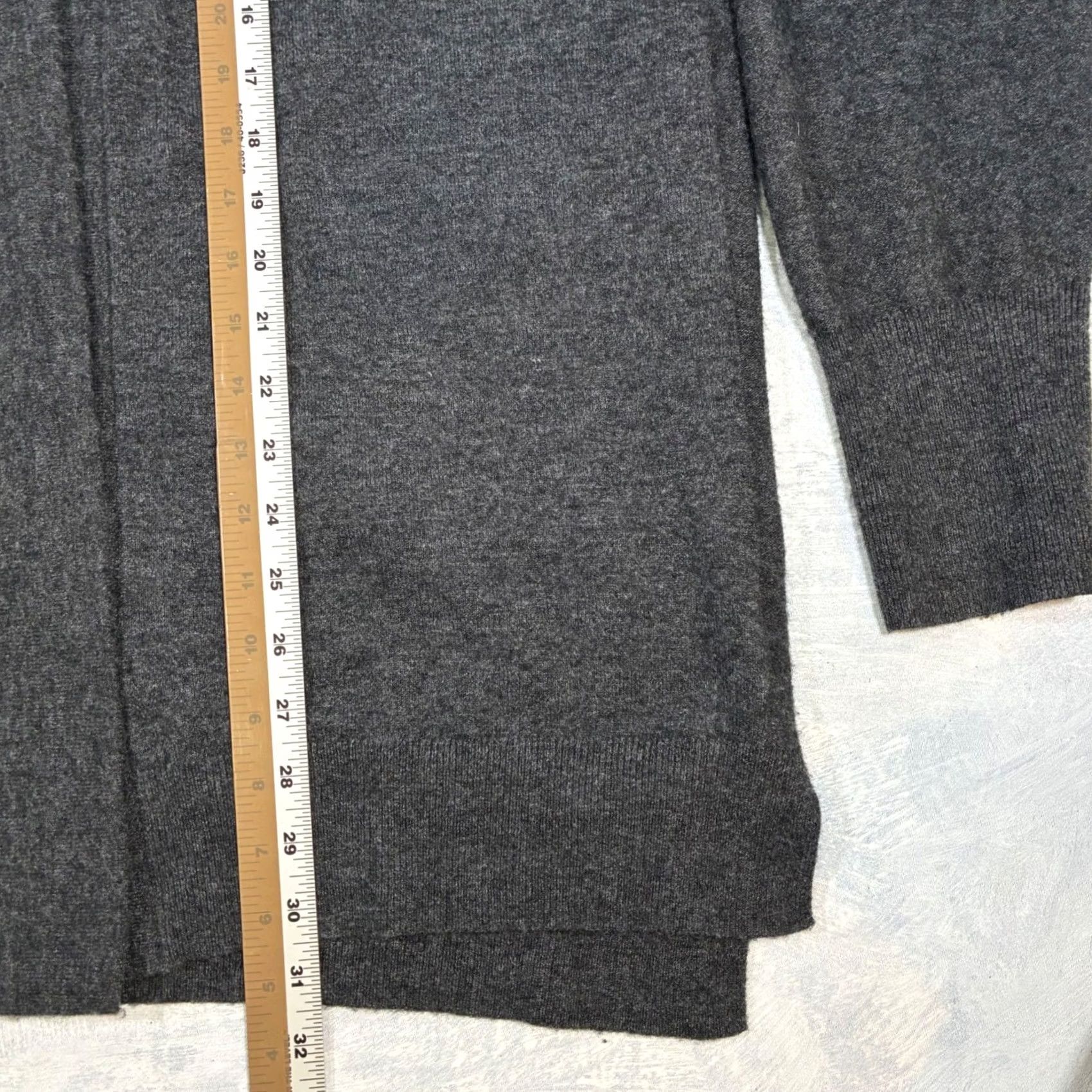 Gap GAP Cardigan Sweater Women XL Gray Open Front Dolman Sleeve Shawl Collar Lightweight Knit High Low Hemways Size XL / US 12-14 / IT 48-50 - 6 Thumbnail