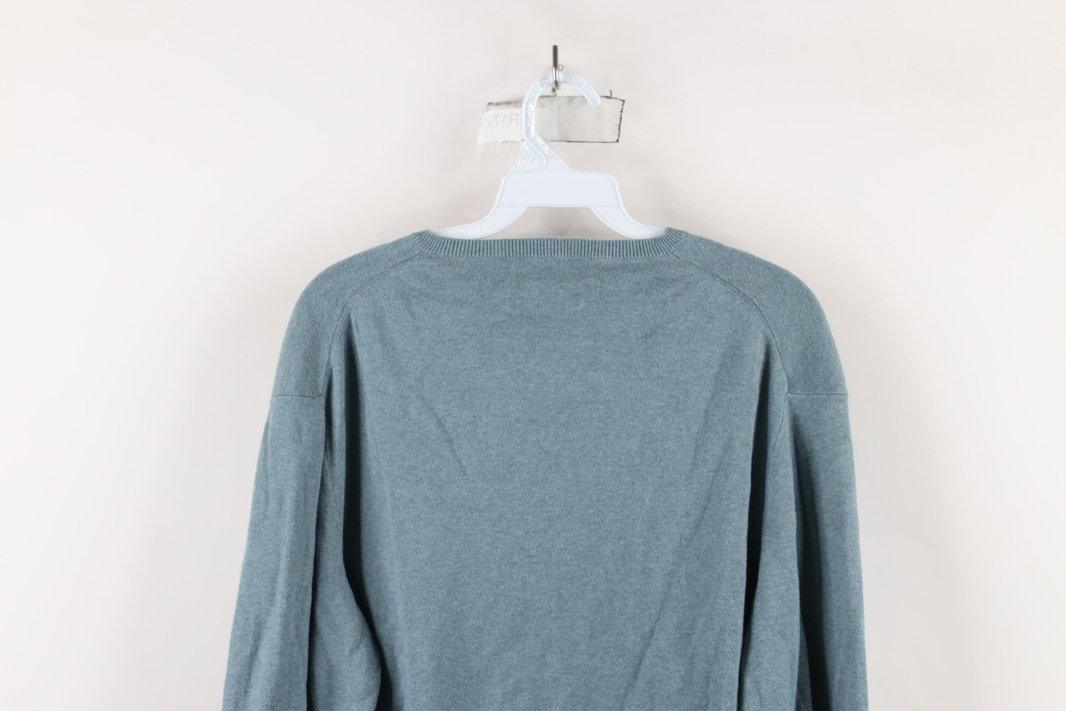 Ralph Lauren × Vintage Vintage Ralph Lauren Pima Cotton Ribbed Knit Sweater Teal Size US M / EU 48-50 / 2 - 8 Thumbnail