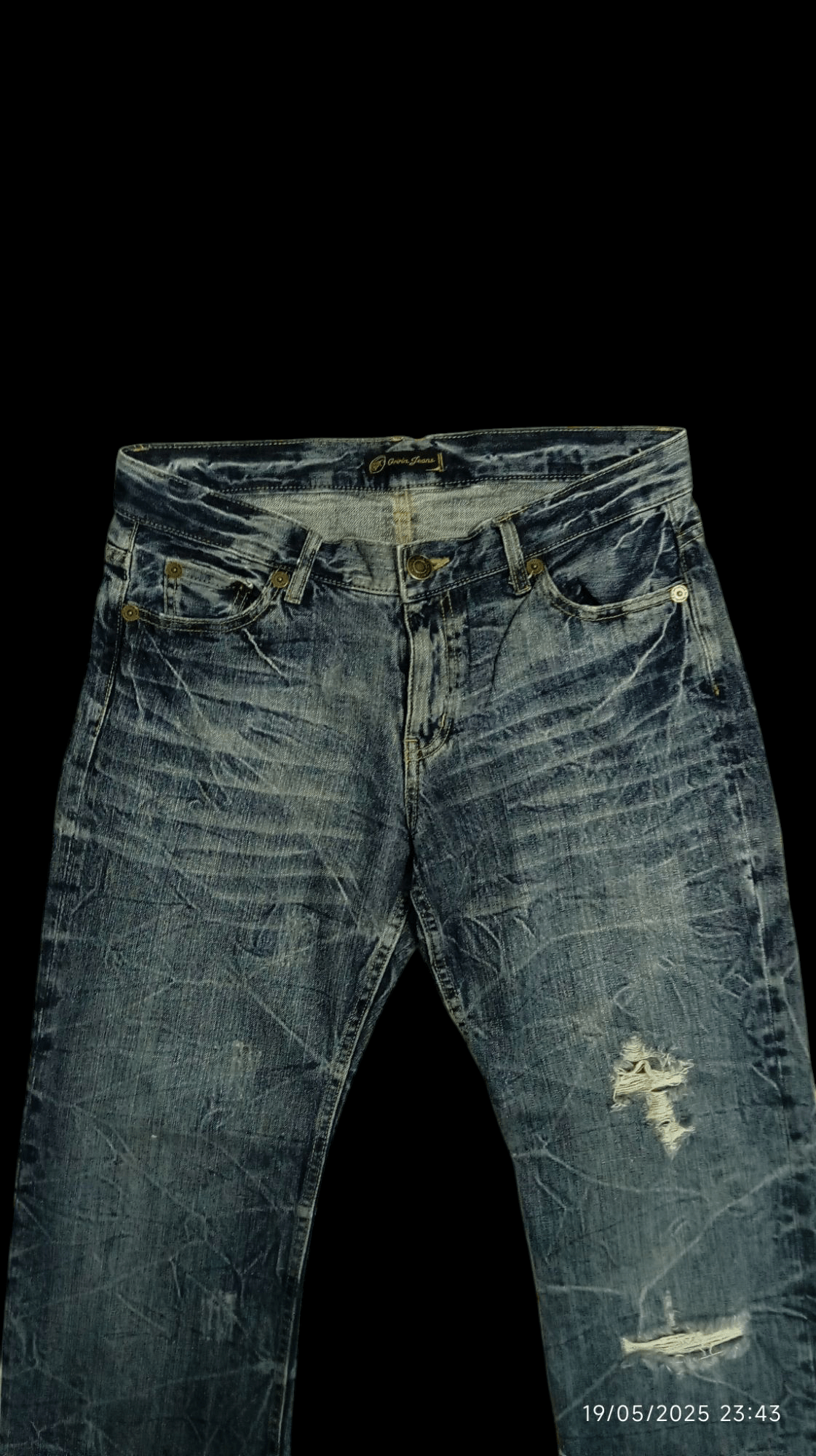 Oririn Jeans Distressed Denim pants