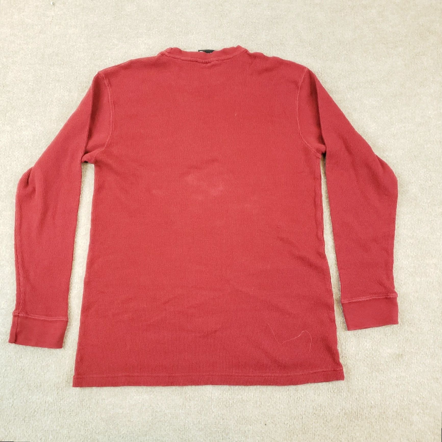 Southpole Southpole Shirt Mens Large Red Crew Neck Long Sleeve Thermal Waffle Knit Casual Size US L / EU 52-54 / 3 - 8 Thumbnail