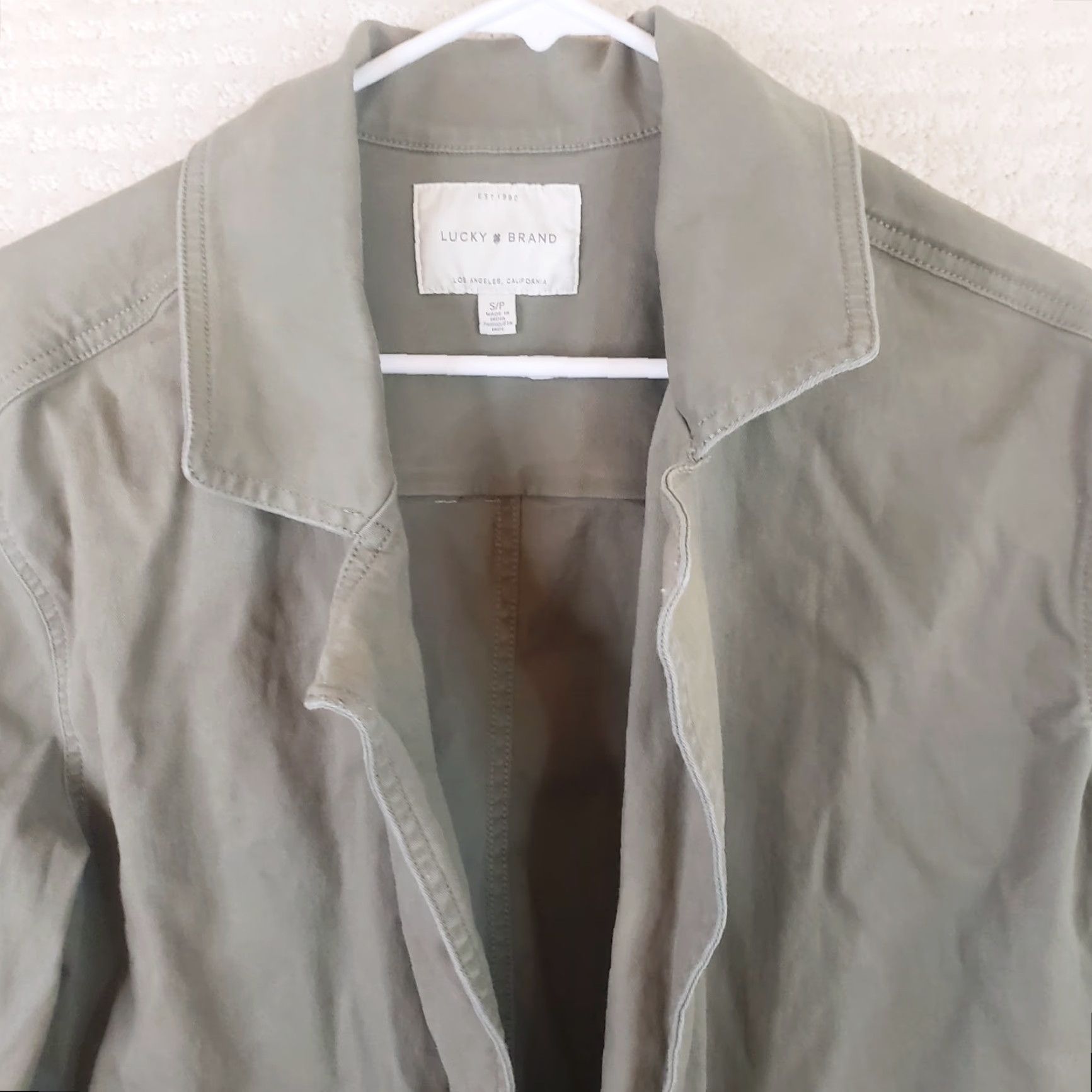 Lucky Brand Lucky Brand Women's S Army Green Barn Short Jacket Pockets No Buttons Or Zipper Size 28" / US 6 / IT 42 - 3 Thumbnail