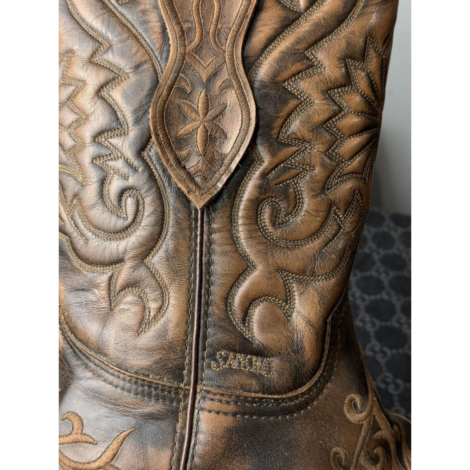 Sancho Boots 💥Rare! Vintage Sancho Western Leather Cowboy Boots Size US 9 / EU 42 - 8 Thumbnail