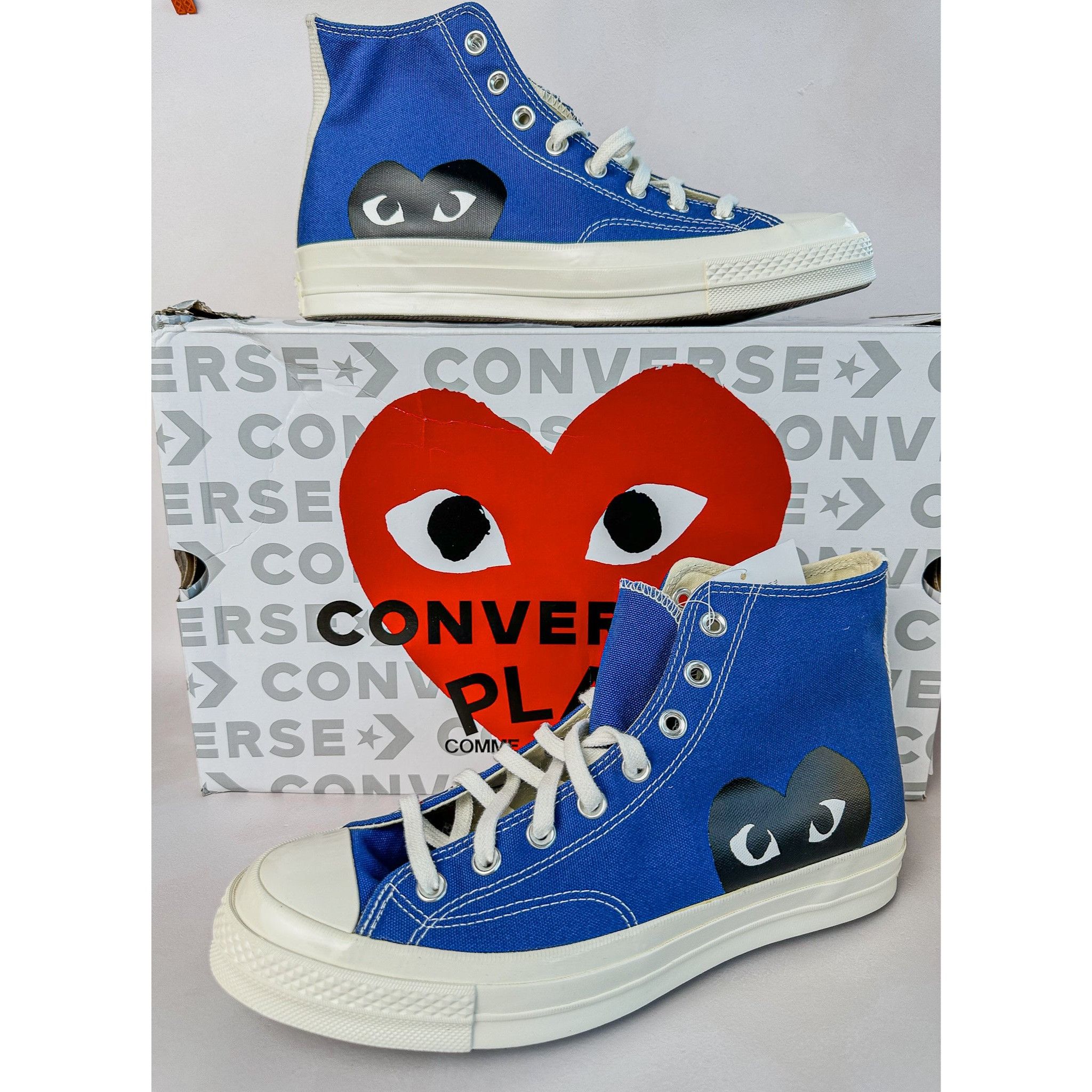 Comme des Garcons Converse X Comme Des Garçons Blue Chuck 70 Hi Tops Size US 11 / EU 44 - 1 Thumbnail