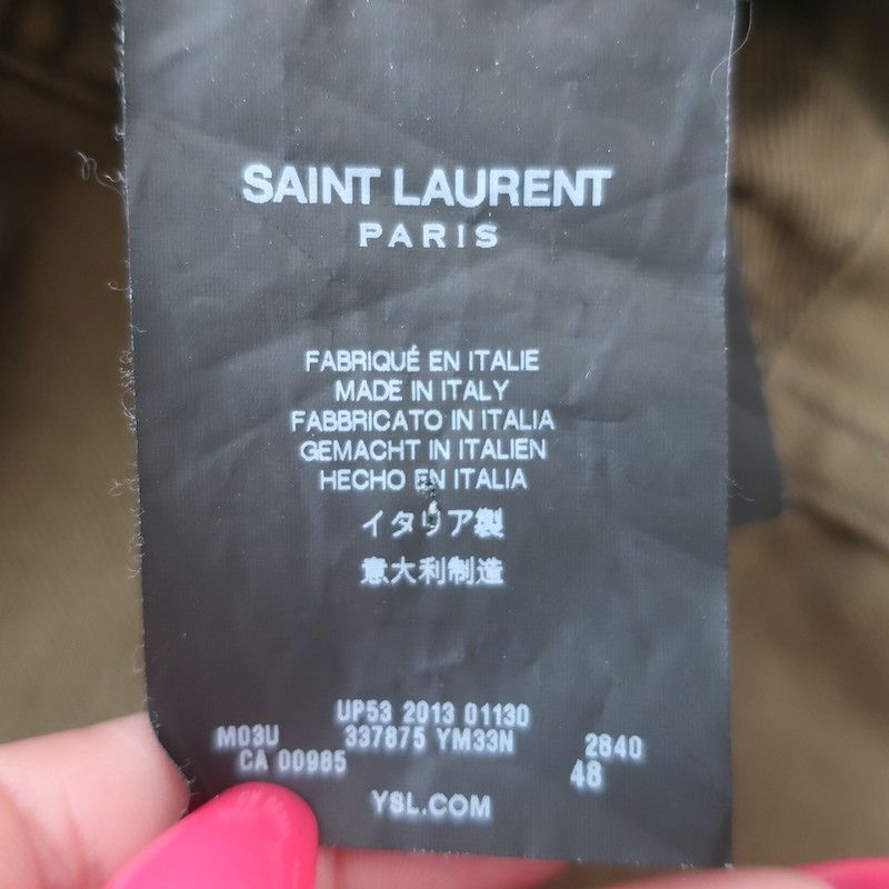 Saint Laurent Paris Saint Laurent Military Parka Army Green Twill Size 48 Size US M / EU 48-50 / 2 - 9 Thumbnail