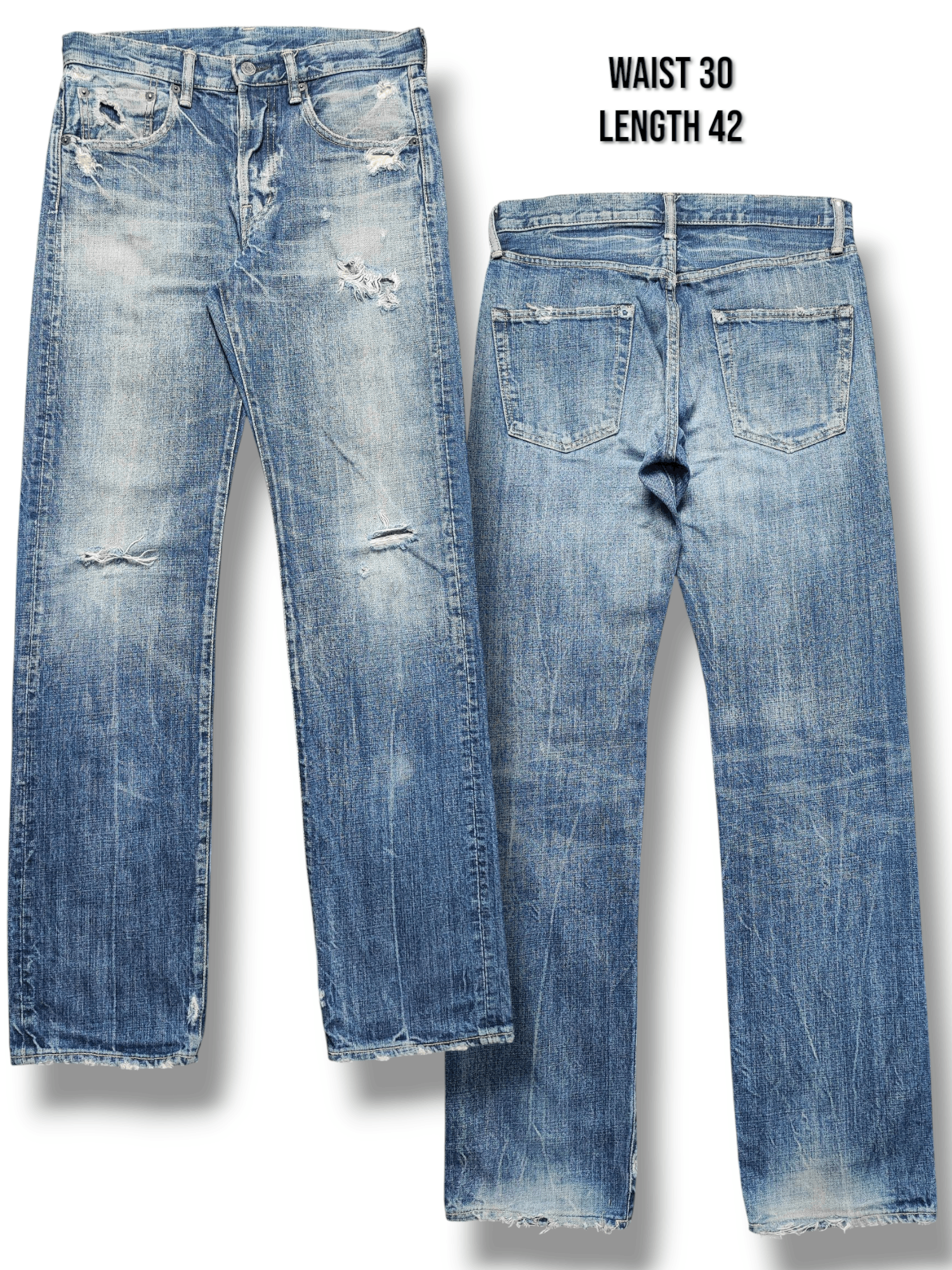 Spellbound Vintage 90s Spellbound Domingo Mudwash Distressed Denim Size US 32 / EU 48 - 1 Thumbnail