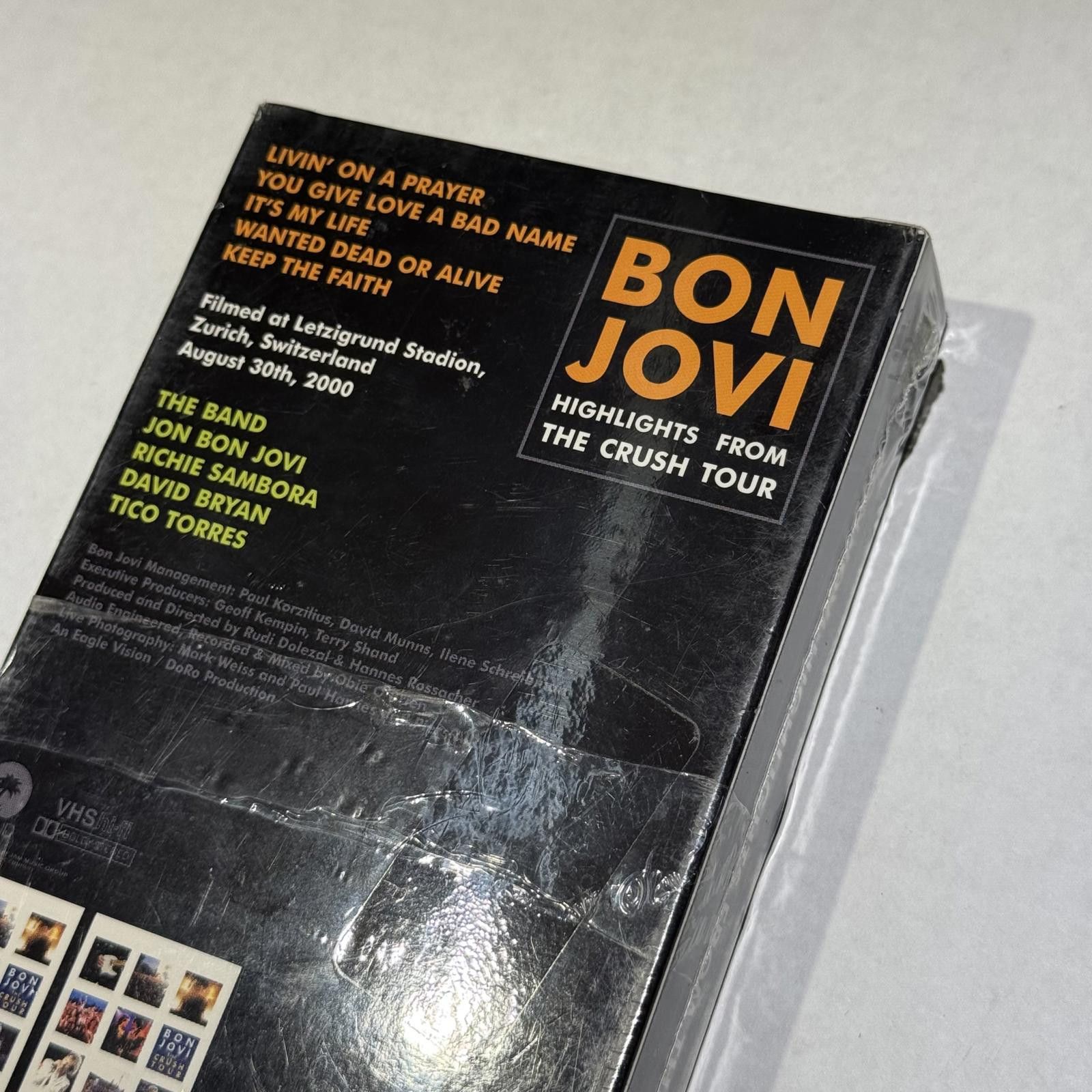 Designer Bon Jovi Highlights From The Crush Tour VHS 2000 Y2K SEALED Size ONE SIZE - 4 Thumbnail