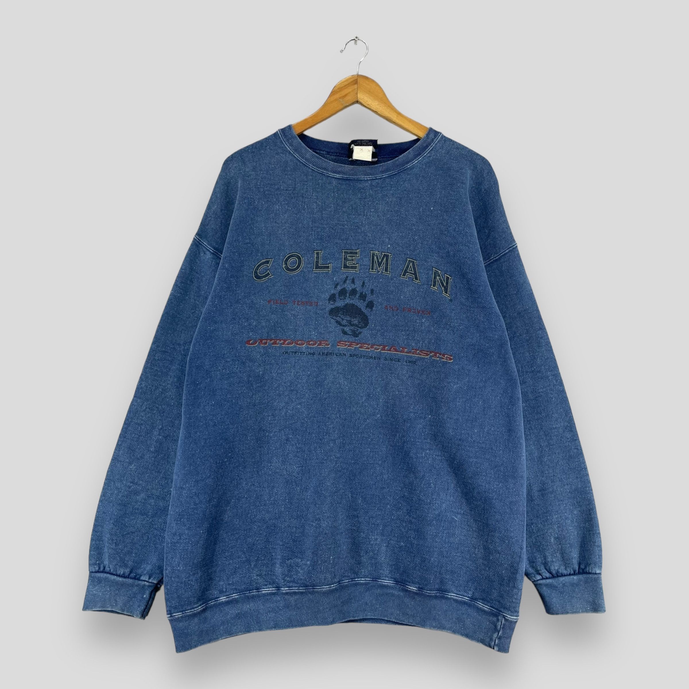 Coleman × Vintage Vintage COLEMAN Spellout Printed Crewneck Sweatshirt Size US L / EU 52-54 / 3 - 1 Thumbnail