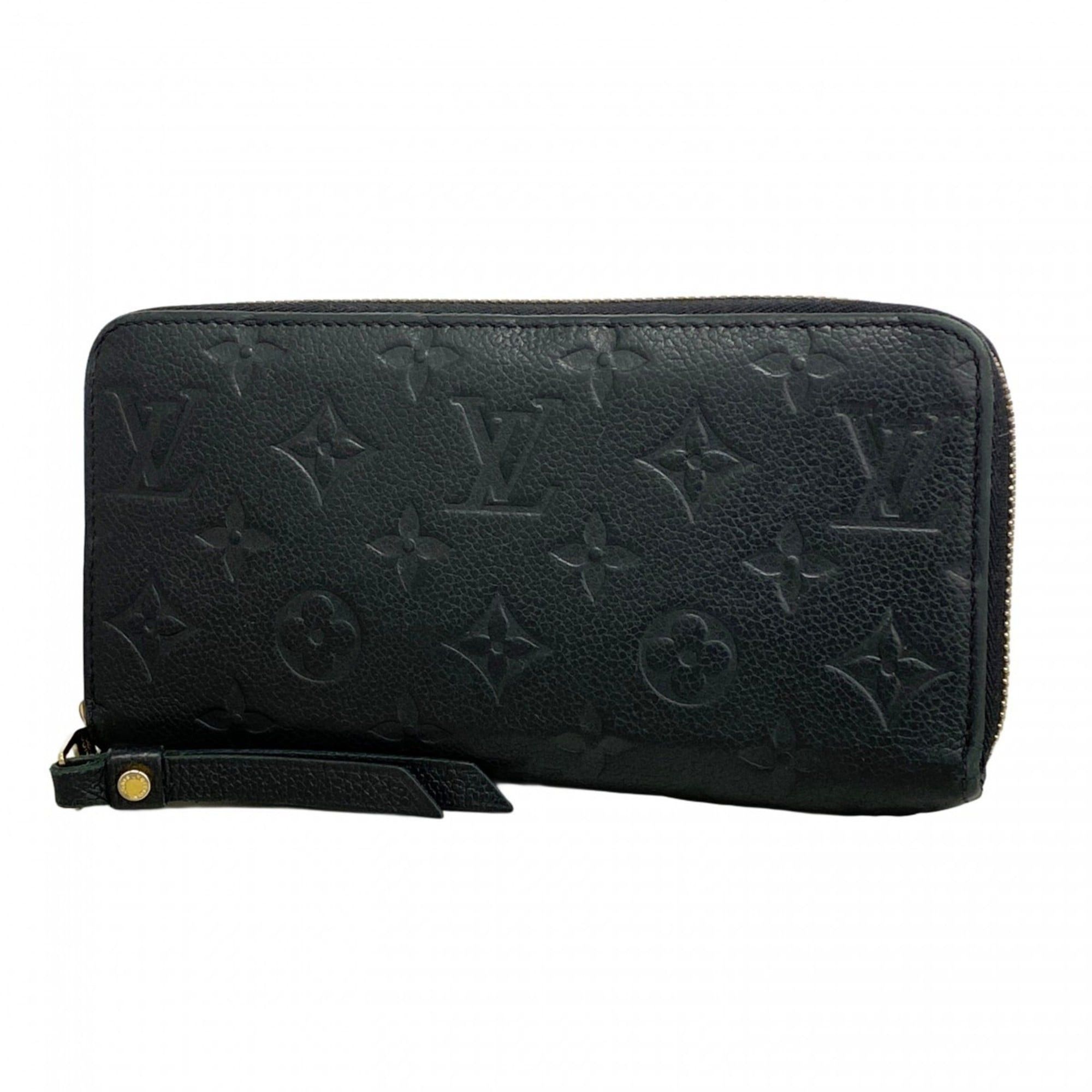 Louis Vuitton Monogram Empreinte Zippy Wallet M61864 Noir Women's Long