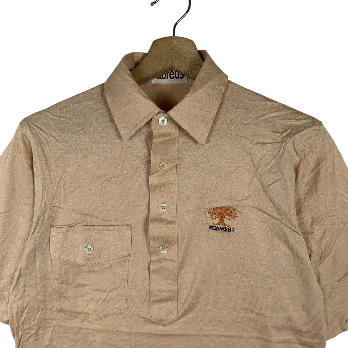 Vintage Vintage 80’ AUREUS PGA WEST Golf Tournament Polo Tee Shirt Size US S / EU 44-46 / 1 - 4 Thumbnail