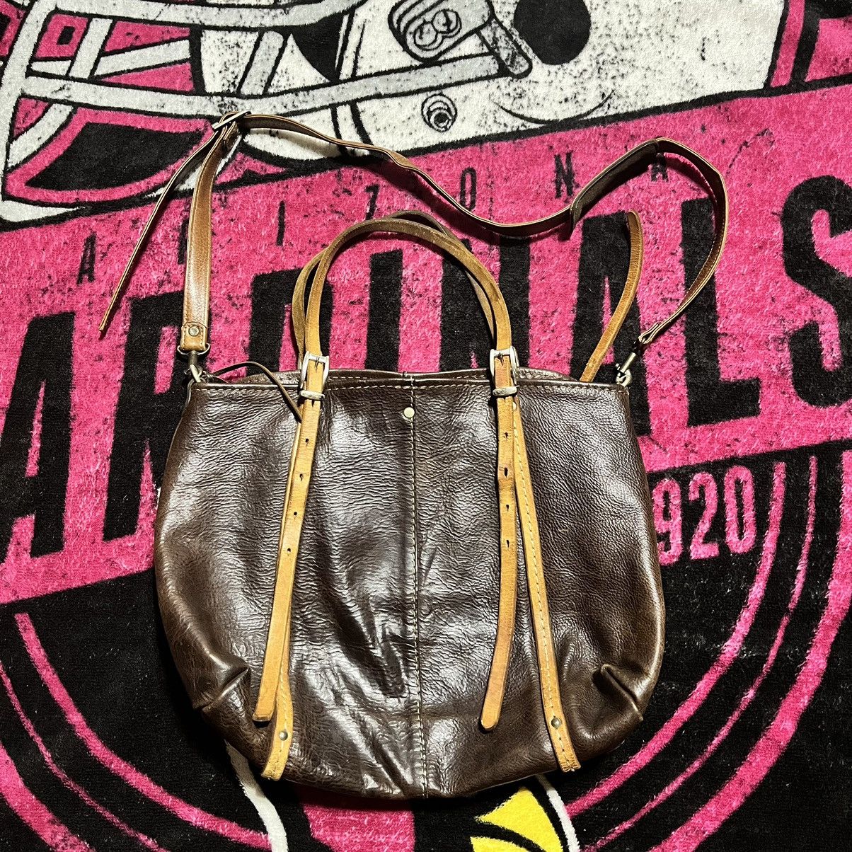 Japanese Brand Herz Japan 2 Way Leather Shoulder / Tote Bag Size ONE SIZE - 1 Thumbnail