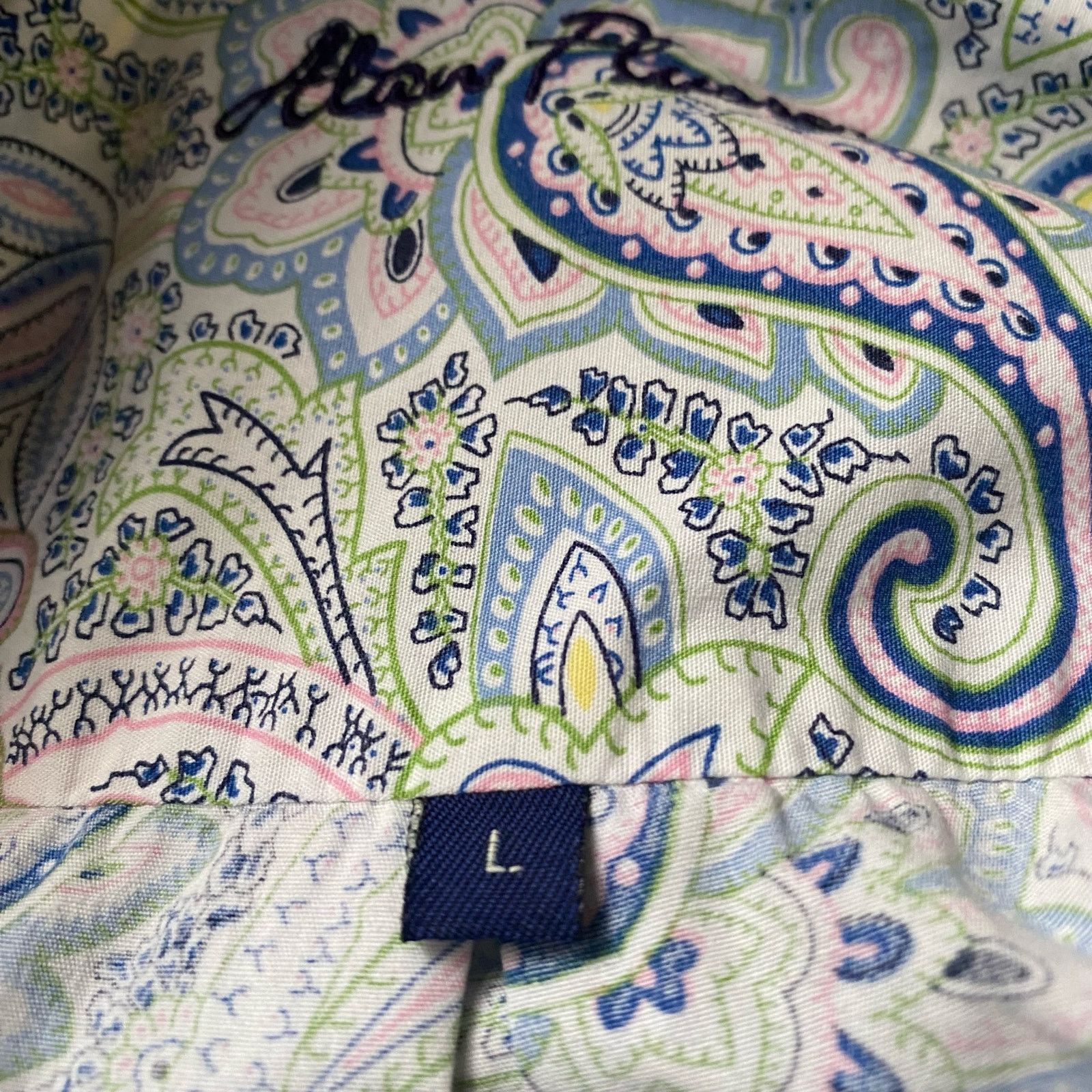 Alan Flusser Alan Flusser Paisley Print Long Sleeved Button Down Shirt Size US L / EU 52-54 / 3 - 8 Thumbnail