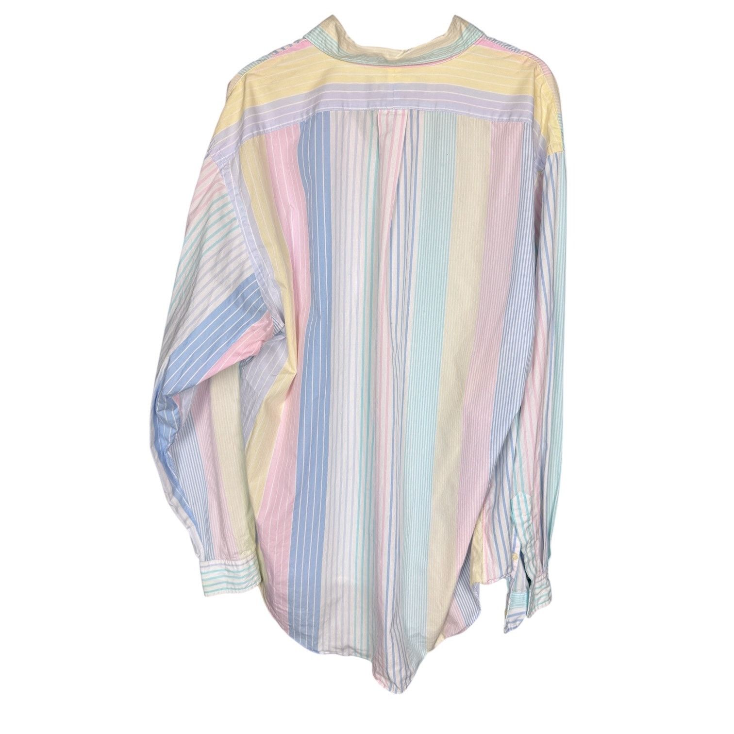 Polo Ralph Lauren 90s Polo Ralph Lauren Multi Stripe Pastel L/S Golf Emblem XL Size US XL / EU 56 / 4 - 5 Thumbnail