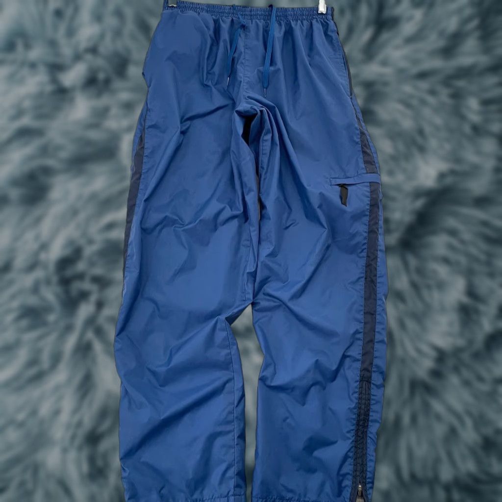 Nike VINTAGE Nike Pants Adult Large Blue Jogger Pockets Drawstring Logo Mens L Size US 33 - 1 Thumbnail