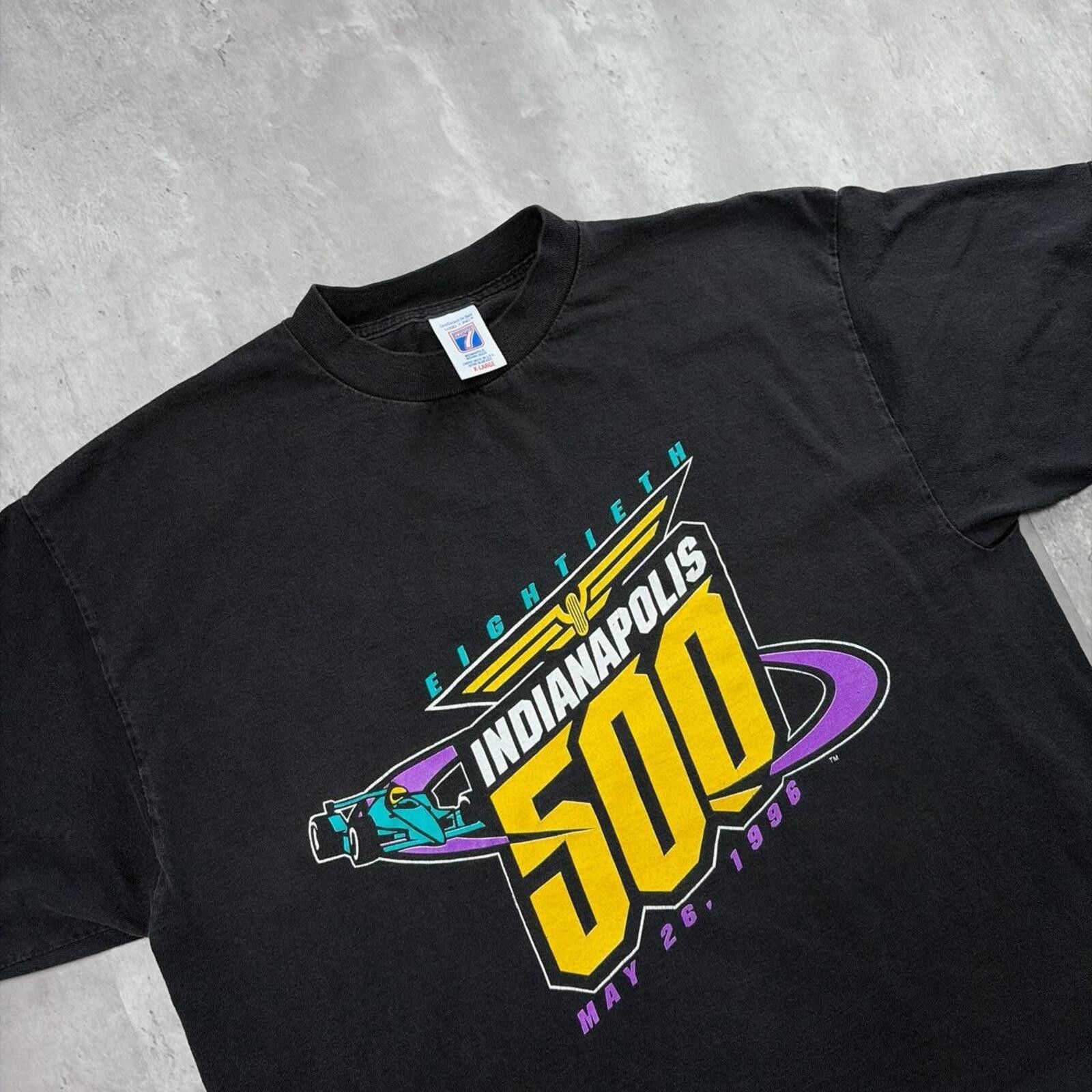 Logo 7 Vintage 1996 Indianapolis 500 Logo 7 Racing Graphic T Shirt Size US XL / EU 56 / 4 - 5 Thumbnail