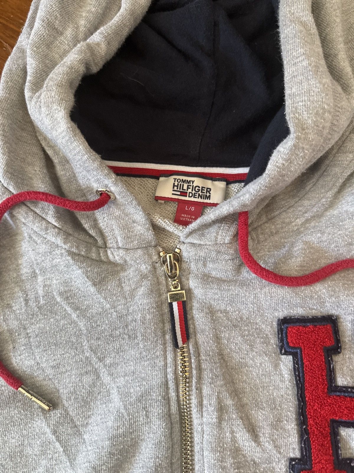 Tommy Hilfiger TOMMY HILFIGER HOODED SWEATSHIRT DRESS SIZE LARGE Size L / US 10 / IT 46 - 2 Thumbnail
