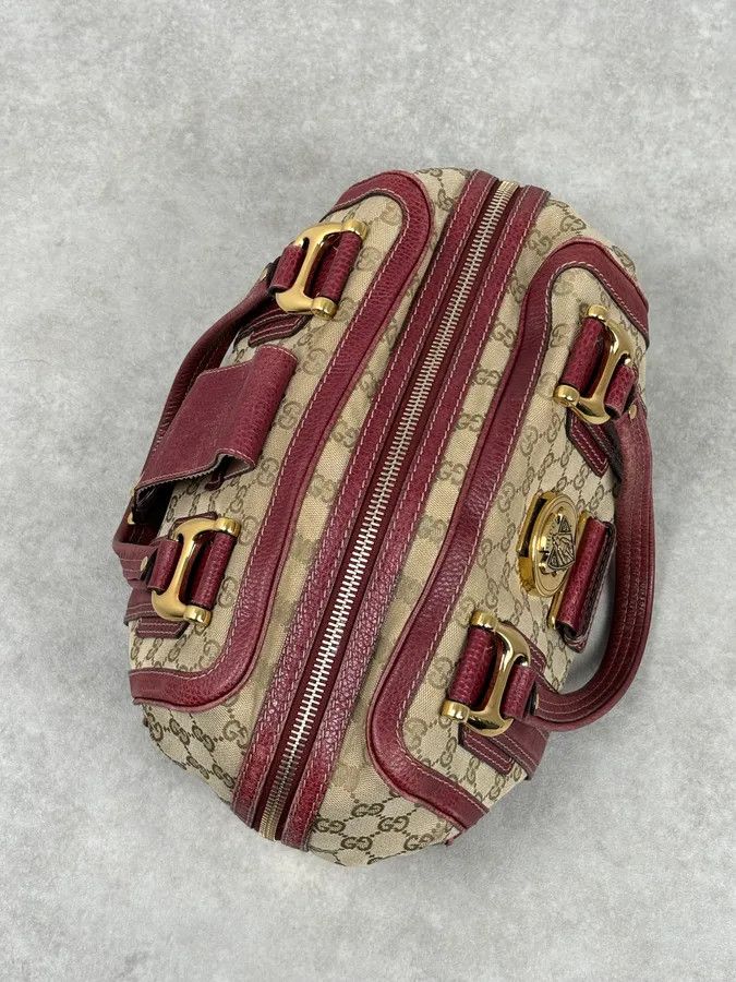 Gucci SS2009 Gucci Red & Beige Monogram Heritage Bag by Frida Giannini Size ONE SIZE - 18 Thumbnail
