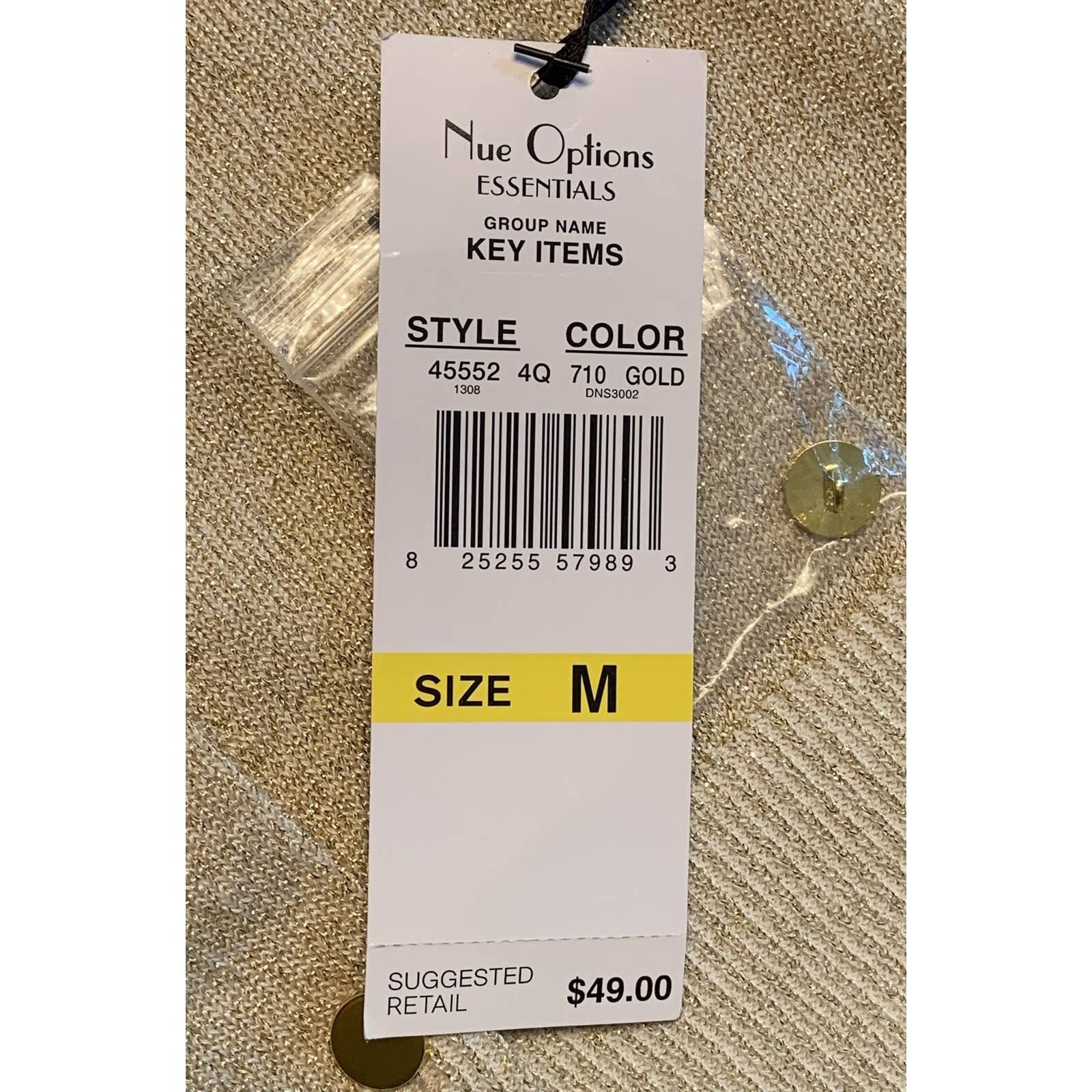 Other Nue Options Women's Medium Sweater Gold Sequins Long Sleeve Size M / US 6-8 / IT 42-44 - 12 Thumbnail