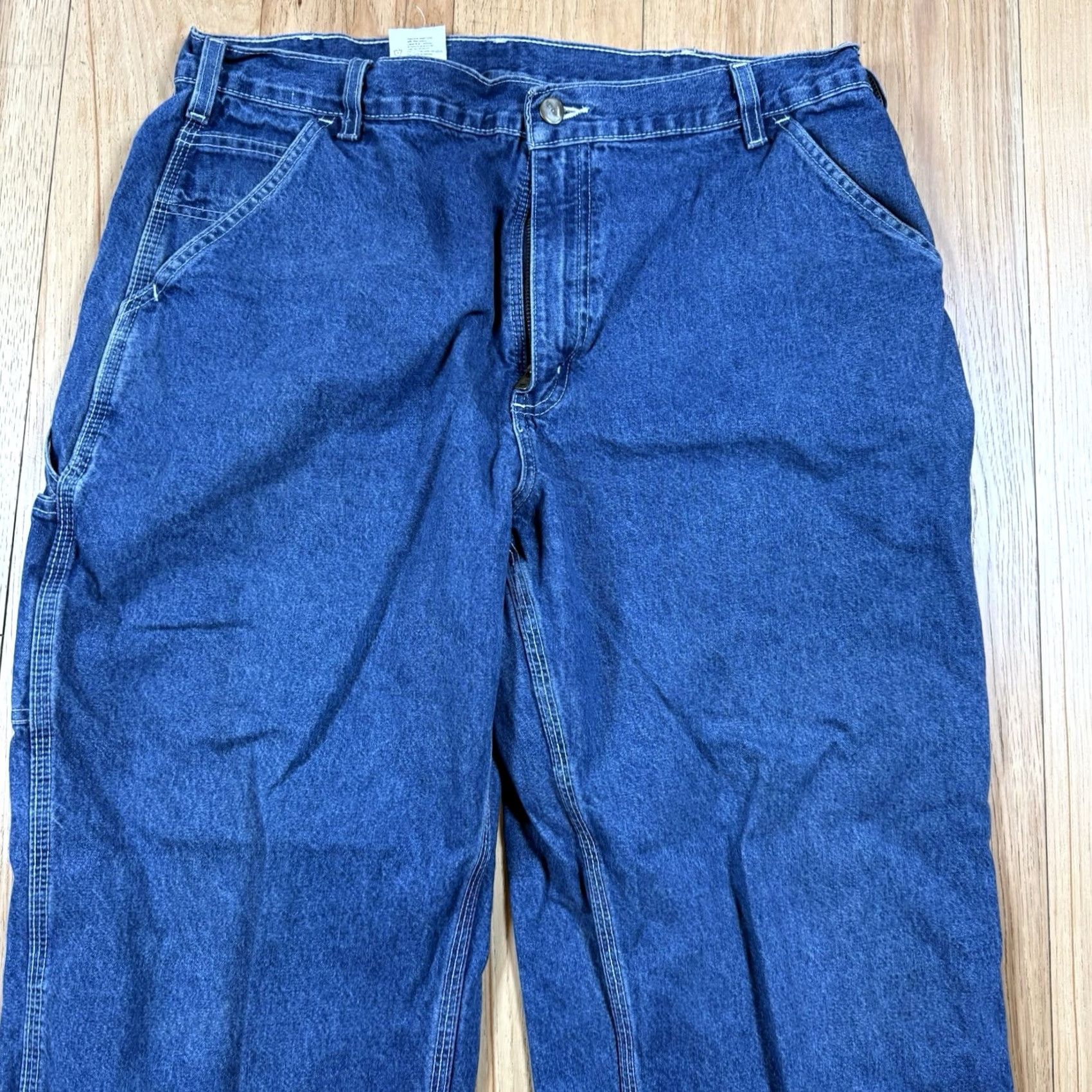 Carhartt VINTAGE Carhartt Jeans Mens 36x28 Blue Relaxed Straight Y2K Carpenter Inseam 28 B13DST Shirts? Size US 36 / EU 52 - 3 Thumbnail