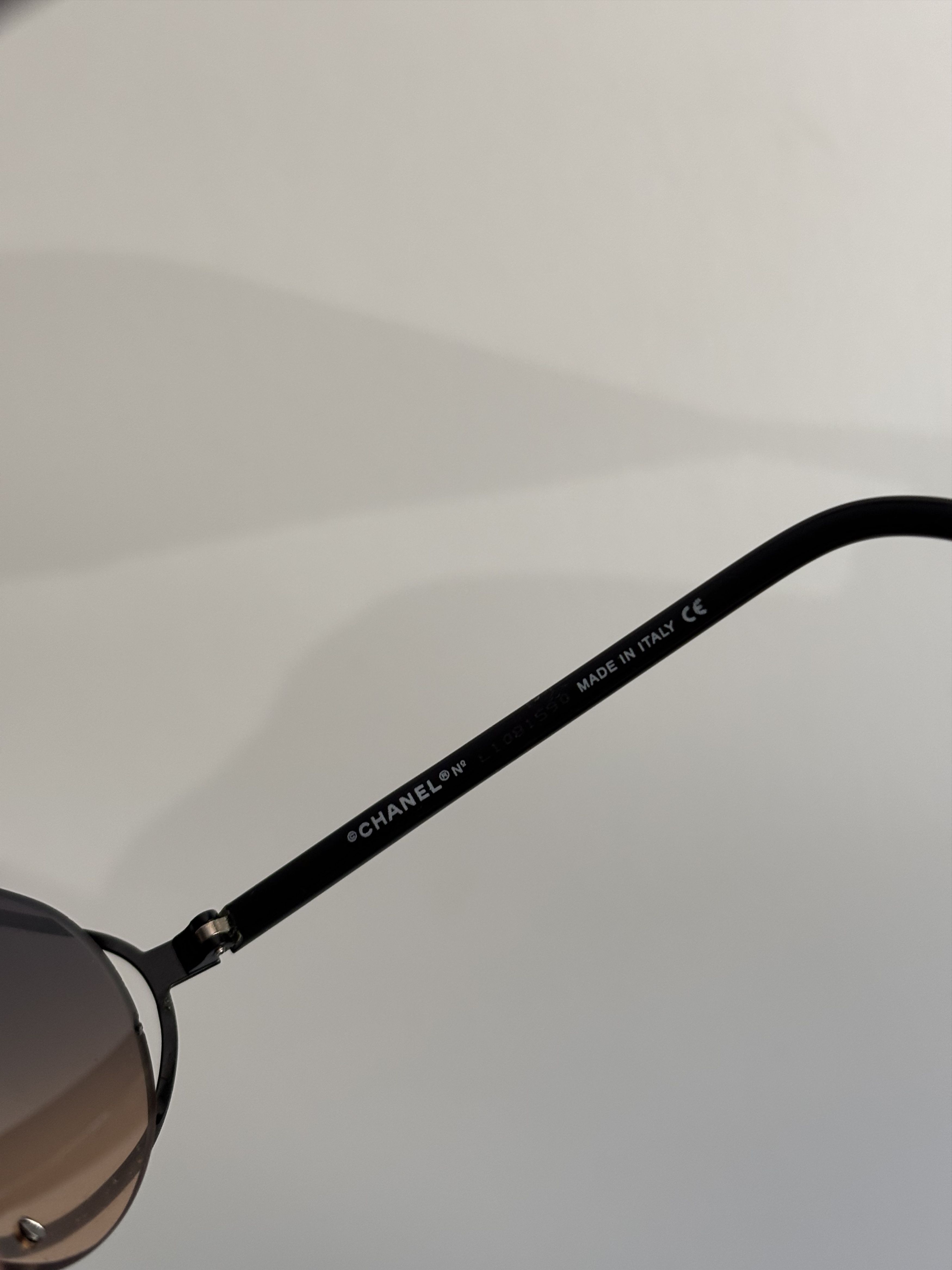 Chanel CHANEL Sunglasses 4020 Rimless Rhinestone 4017 Shields Size ONE SIZE - 4 Thumbnail