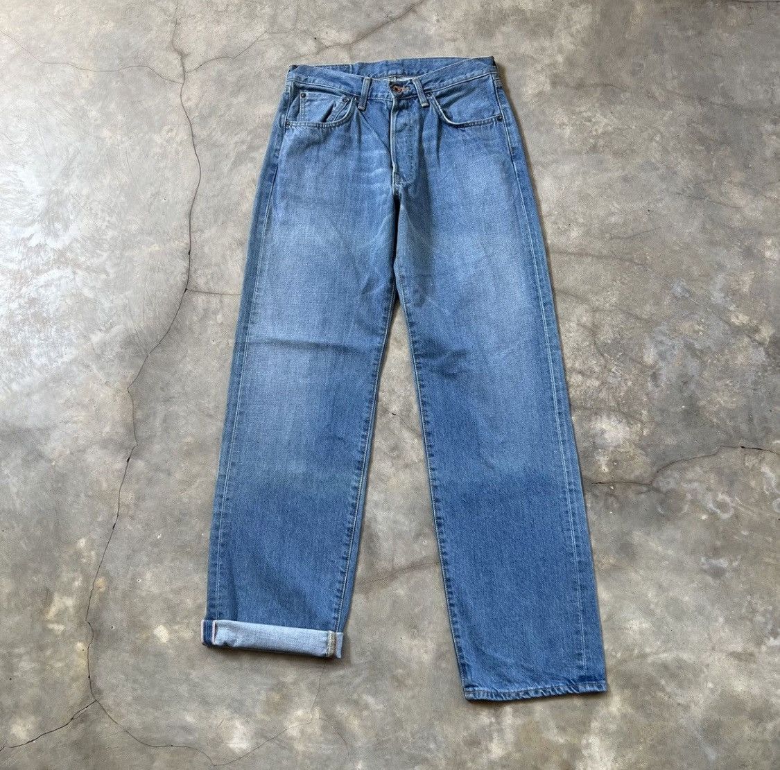 Edwin Edwin 505X Selvedge Straight Pants Jeans Size US 29 - 2 Thumbnail