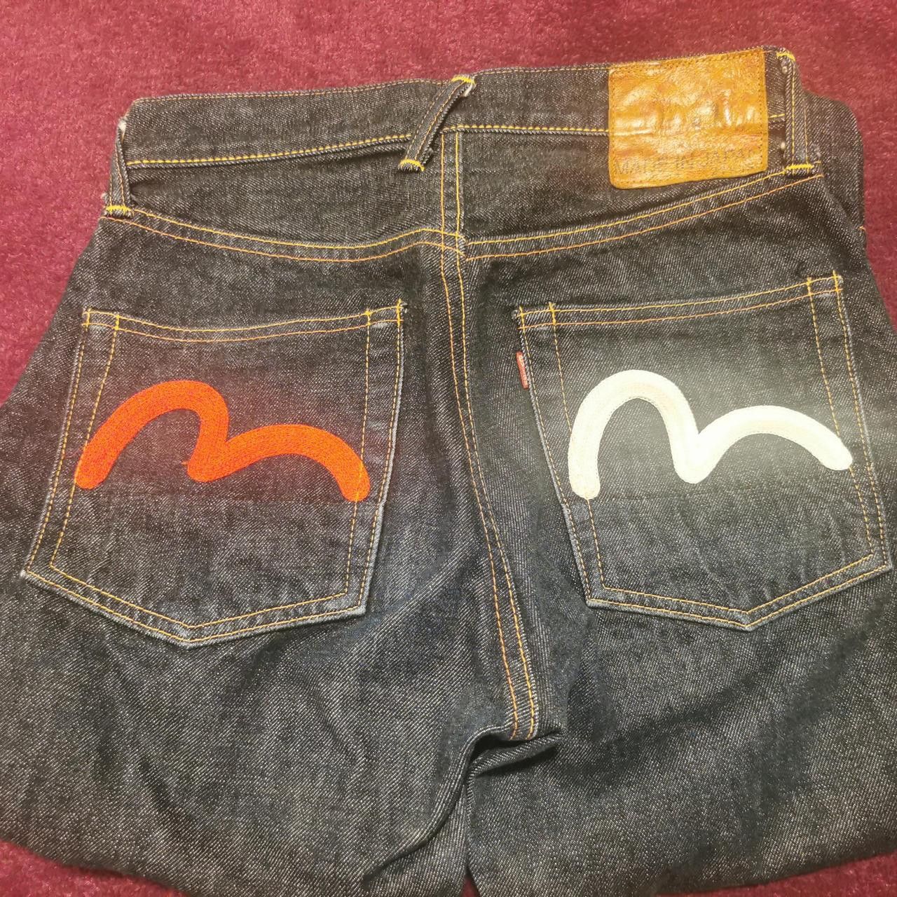 Evisu Evisu Men's Navy and Red Jeans Wait 27" Size US 27 - 2 Thumbnail