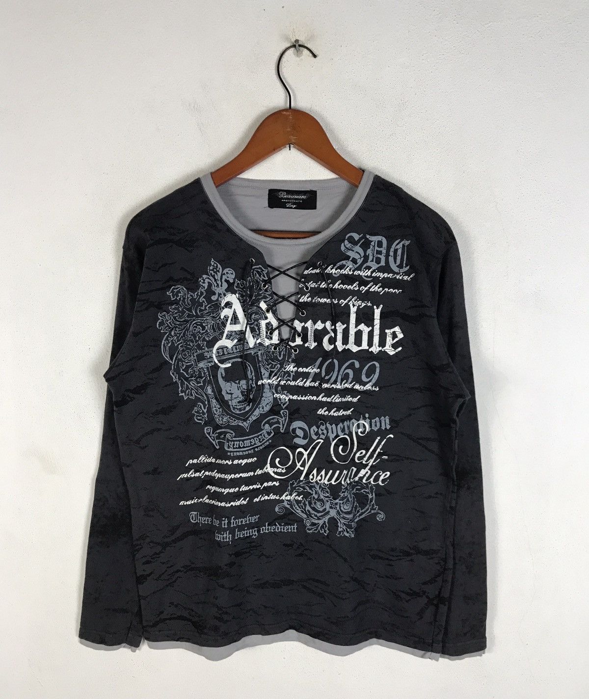 🔥Rare🔥Vintage Beaumere Poem Punk Double Layer Longsleeve