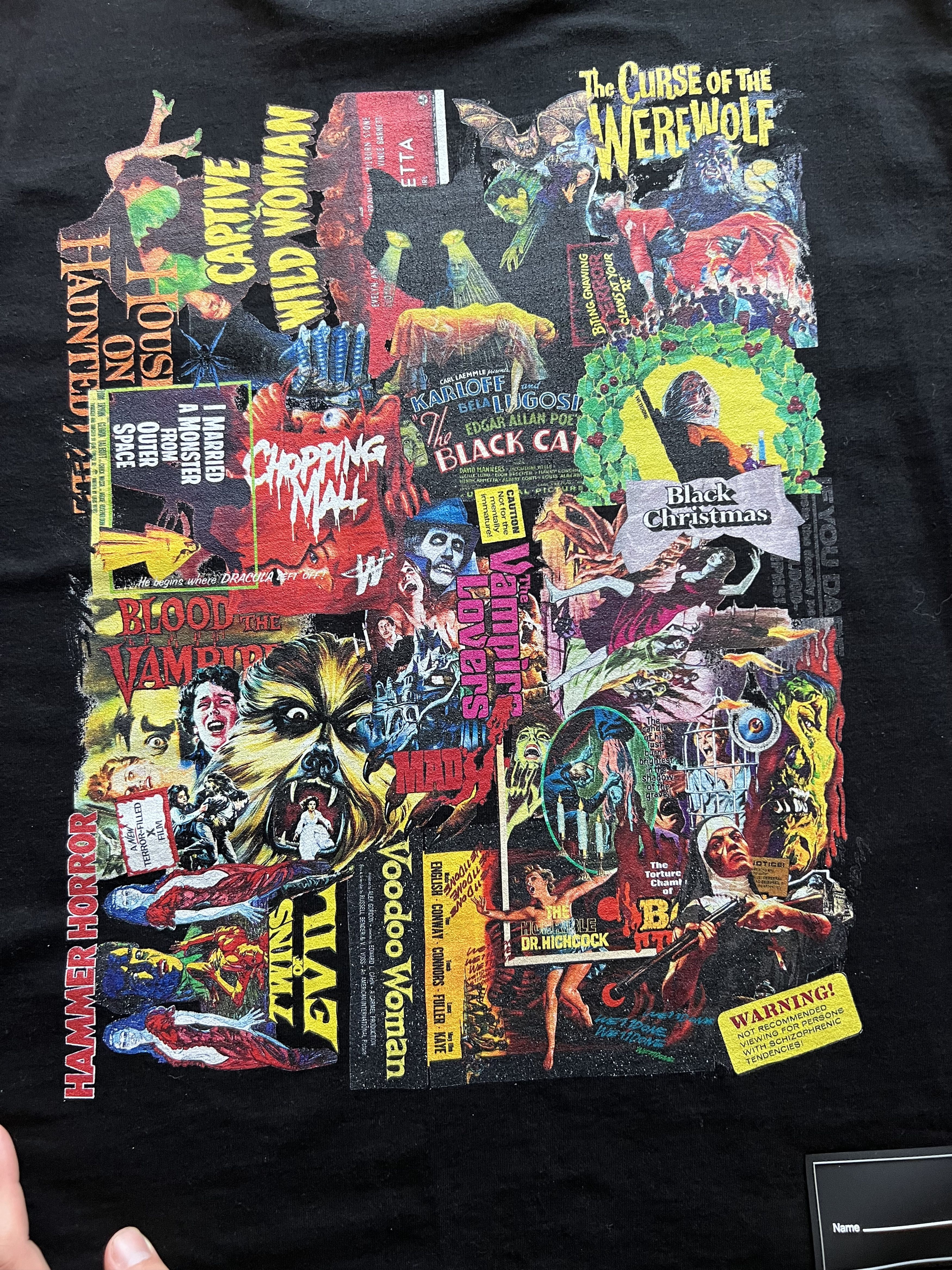 WE11DONE We11done Horror Graphic Oversized T-Shirt - Size S Fits M/L Size US S / EU 44-46 / 1 - 3 Thumbnail