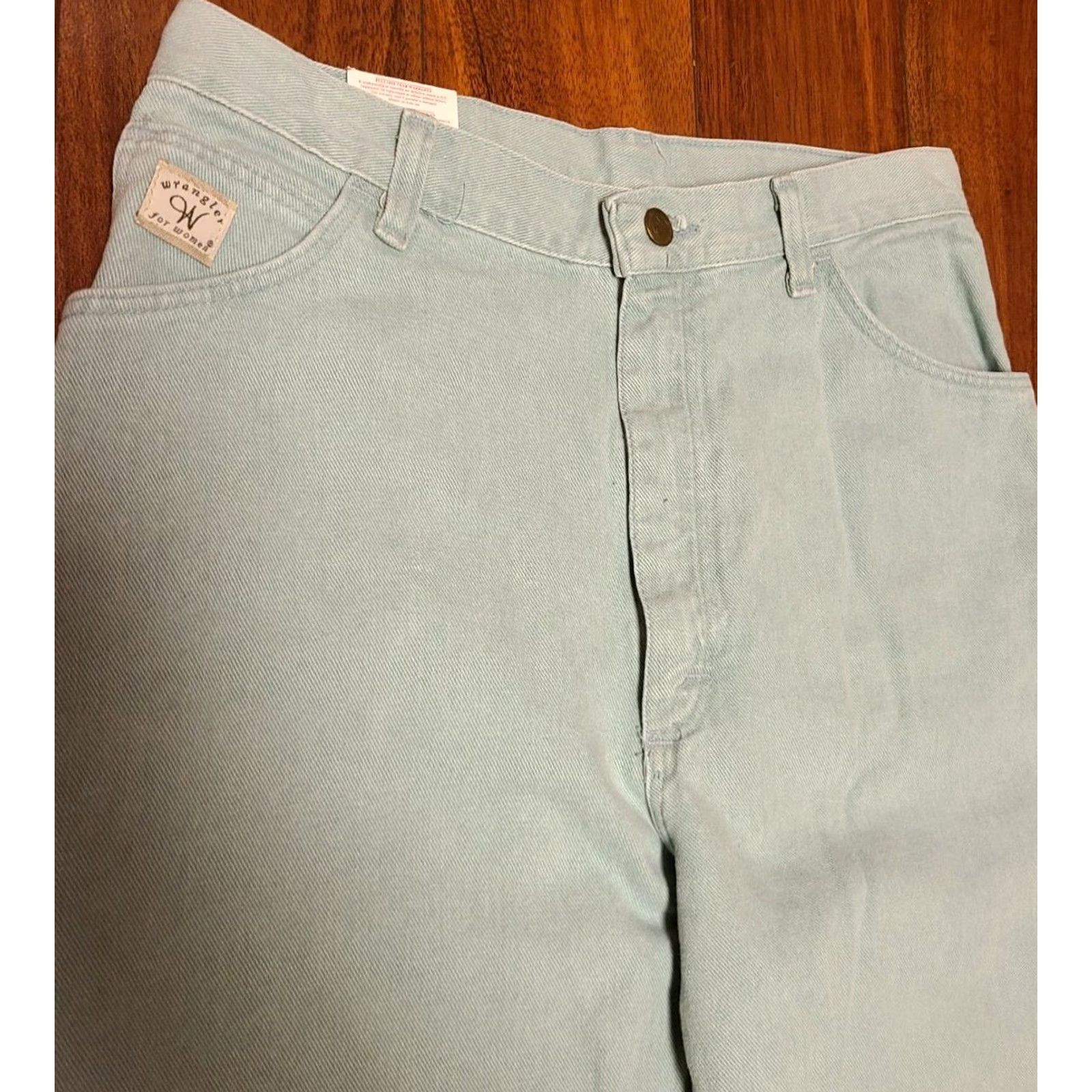 Wrangler VINTAGE Wrangler For Women Pistachio Jeans Denim Mom Size 12 W30xL34 USA MADE NWT 80s 90s Grunge Concert Retro Classic Modern Preppy City Outdoor Size 34" / US 12 / IT 48 - 3 Thumbnail
