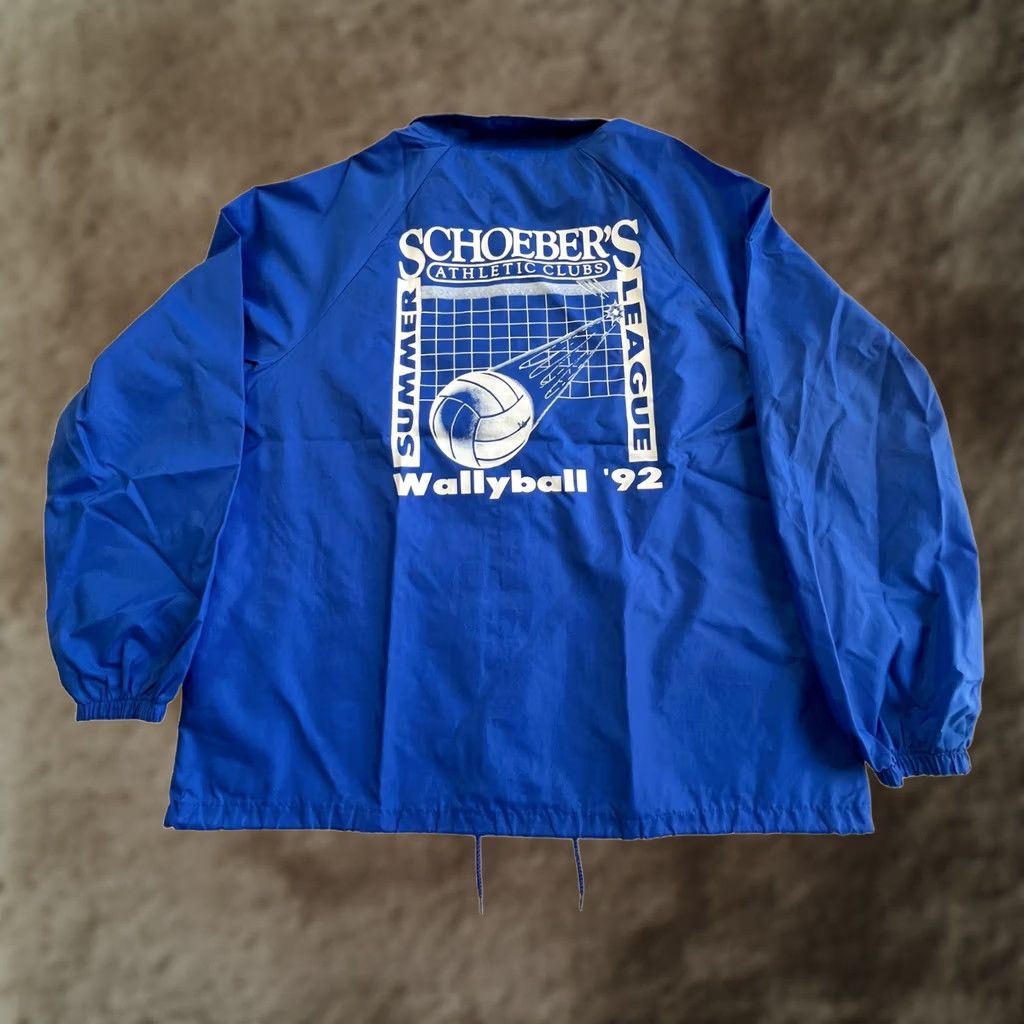 Vintage VINTAGE Auburn Windbreaker Jacket Volleyball 90s Sports Blue XL Men Size US XL / EU 56 / 4 - 1 Thumbnail