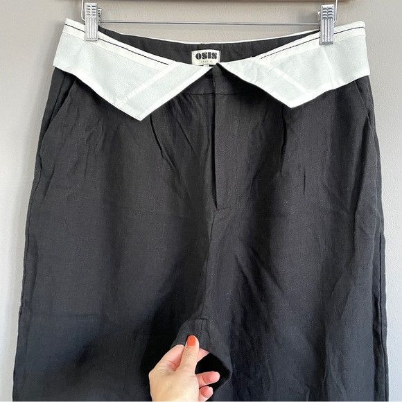 REVOLVE Revolve Osis Studio 100% Linen Lily Wide Leg Pants - Large Size 32" / US 10 / IT 46 - 3 Thumbnail