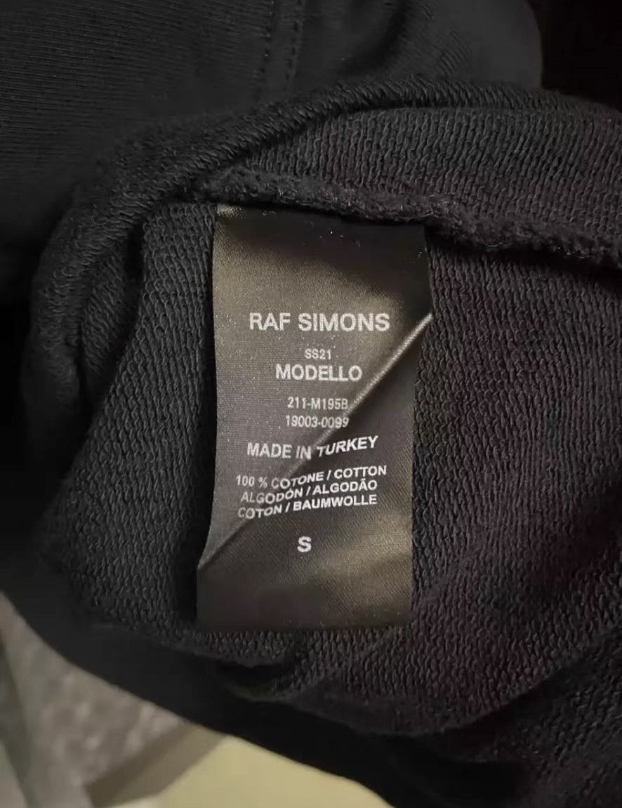 Raf Simons Black Graphic Hoodie with Text and Patch Design Size US S / EU 44-46 / 1 - 5 Thumbnail