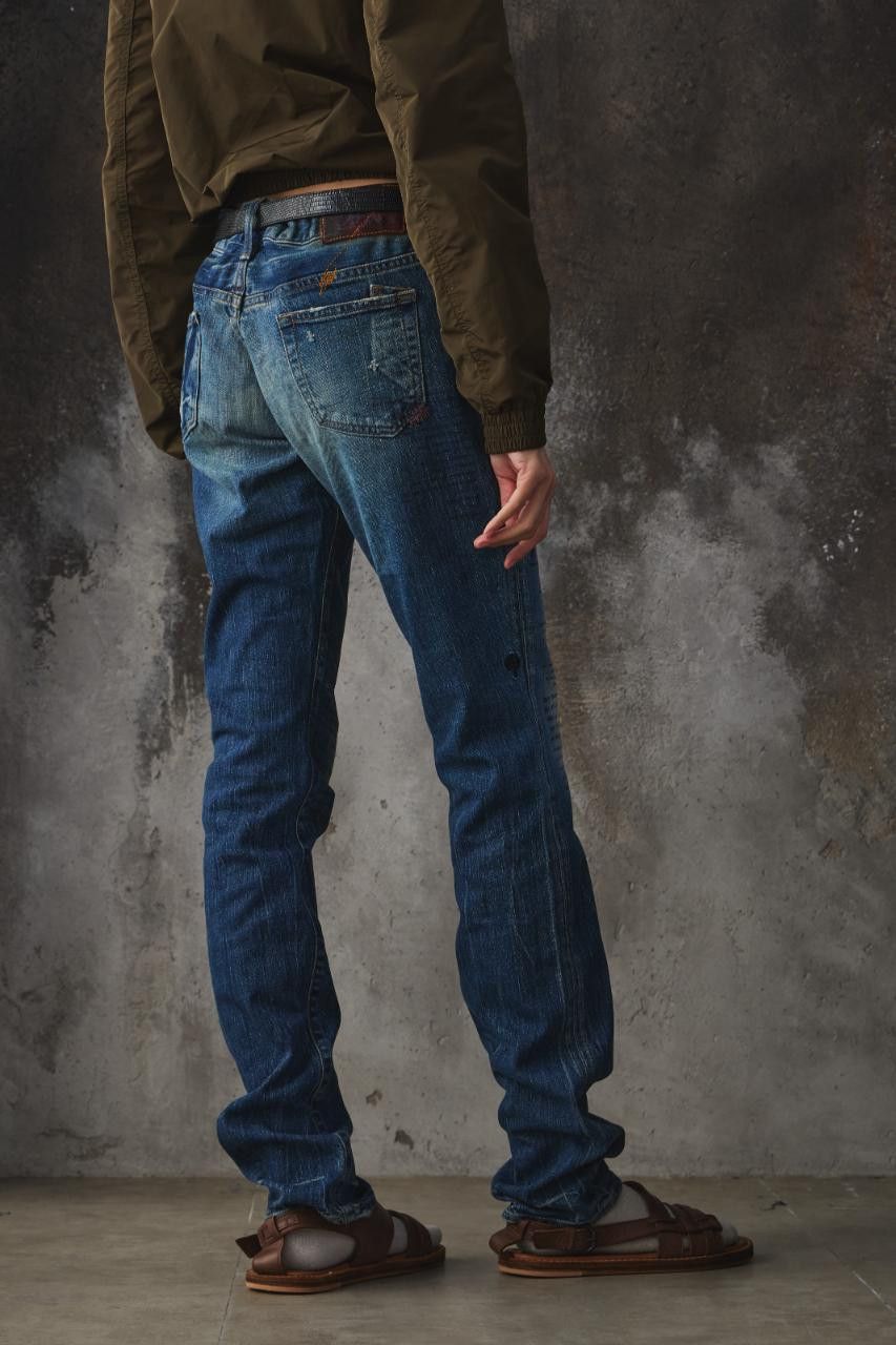 Prps PRPS "Purple Goods" Text Printed Distressed Jeans Size US 30 / EU 46 - 4 Thumbnail