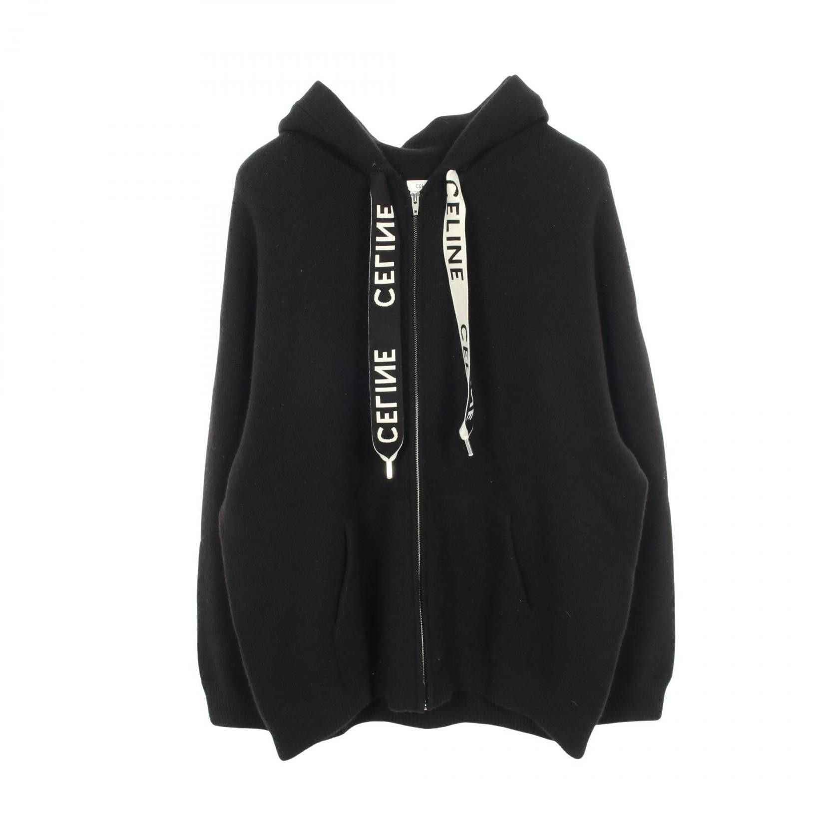 Celine Celine Celine Logo Wool Cashmere Knit Hoodie Textile Sweatshirts & Hoodies 2A77O402P DUTY FREE for USA Size ONE SIZE - 1 Thumbnail