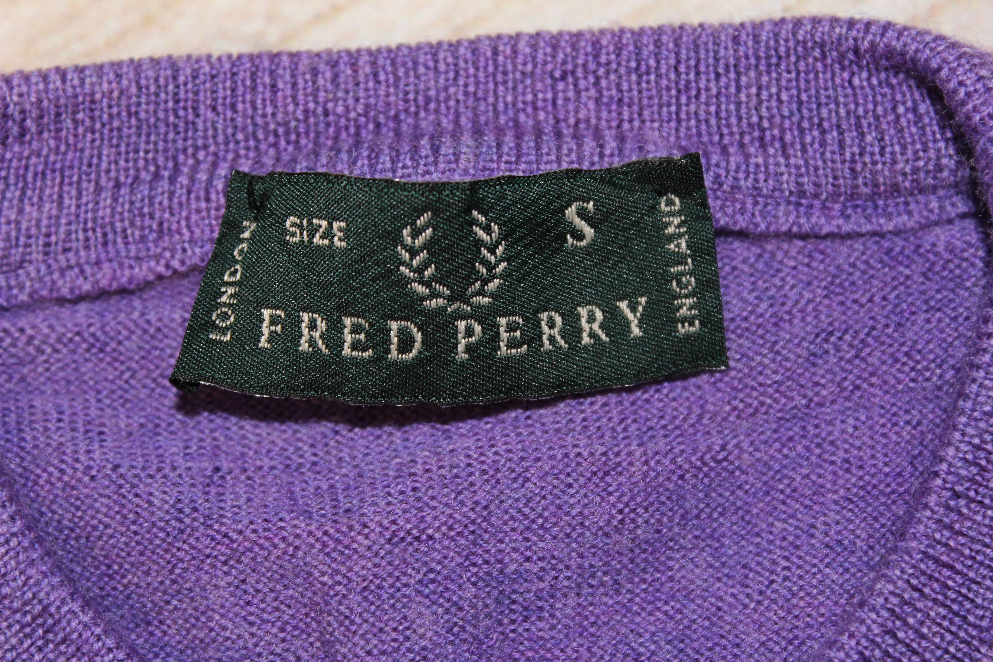 Fred Perry Men's FRED PERRY Crew Neck Wool Jumper Size US S / EU 44-46 / 1 - 8 Thumbnail