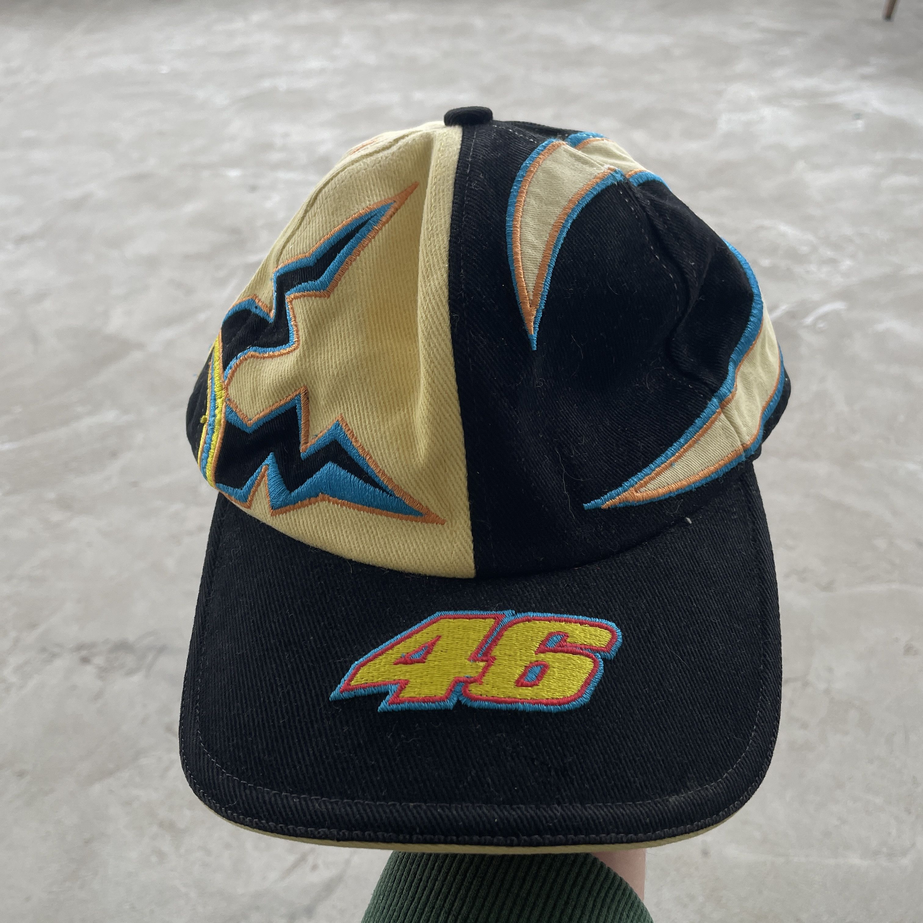 Vintage Valentino Rossi VR46 Moto GP Racing Hat Sun Moon Daring Cap Size ONE SIZE - 2 Thumbnail