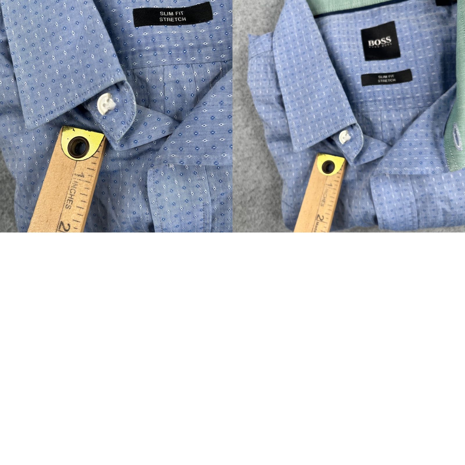Hugo Boss HUGO BOSS Button-Up Shirt Slim Fit Long Sleeve Casual Blue Knit Cotton Modern Size US L / EU 52-54 / 3 - 9 Thumbnail