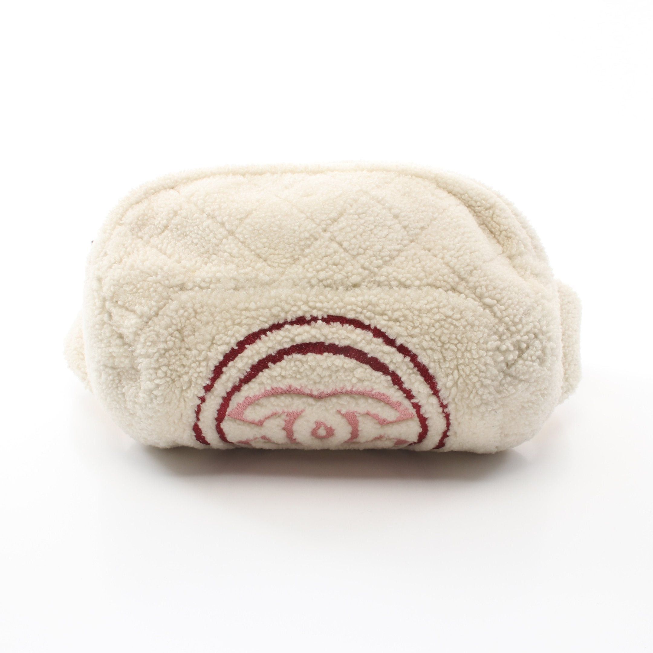 Chanel Chanel Coco Mark Body Bag Waist Fabric Off White Silver Hardware Size ONE SIZE - 1 Thumbnail