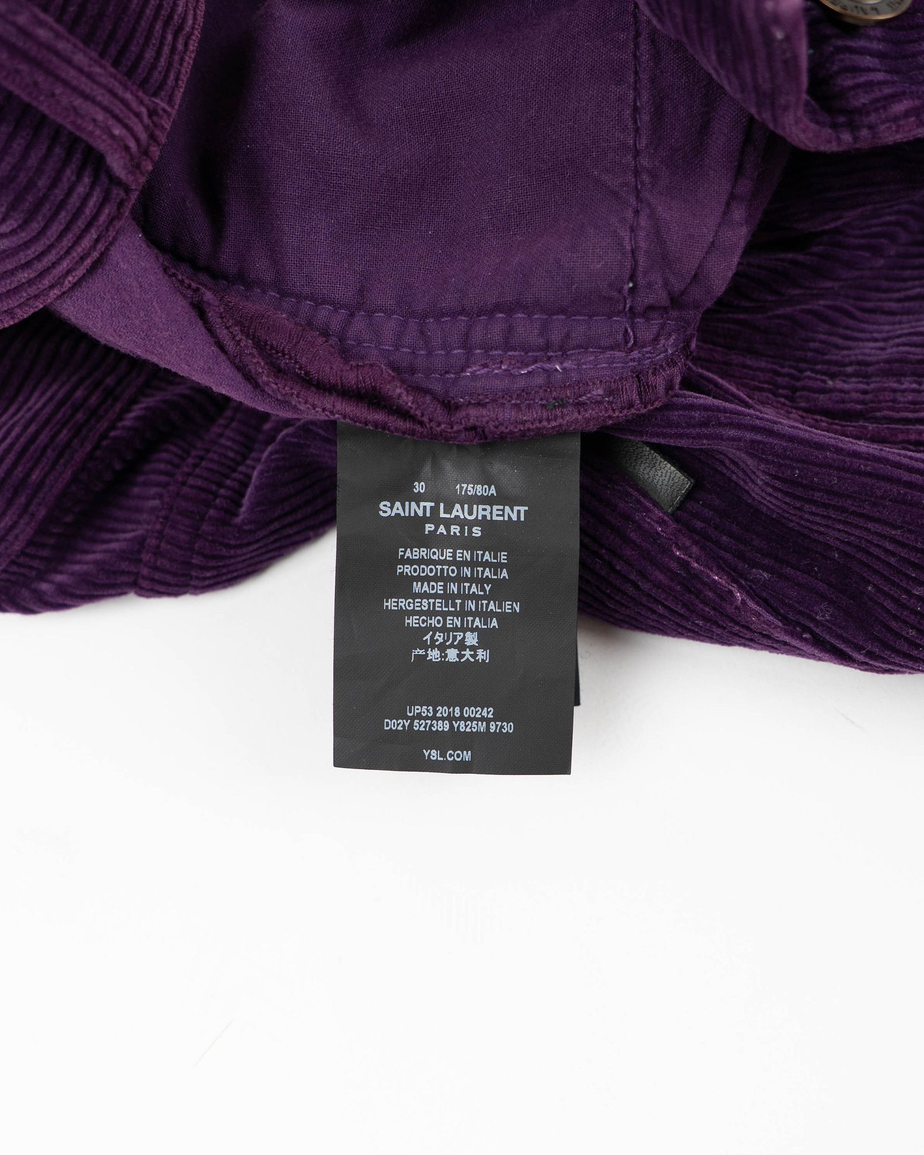 Saint Laurent Paris Purple Corduroy Pants (D02) Size US 30 / EU 46 - 5 Thumbnail