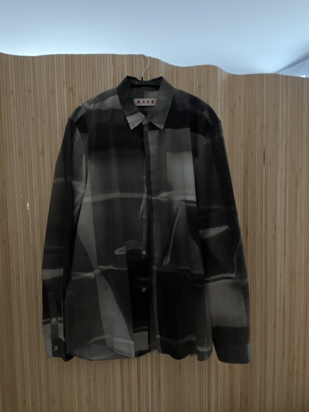 Marni Marni Black Grey White Long Sleeve button up shirt Size US L / EU 52-54 / 3 - 1 Thumbnail