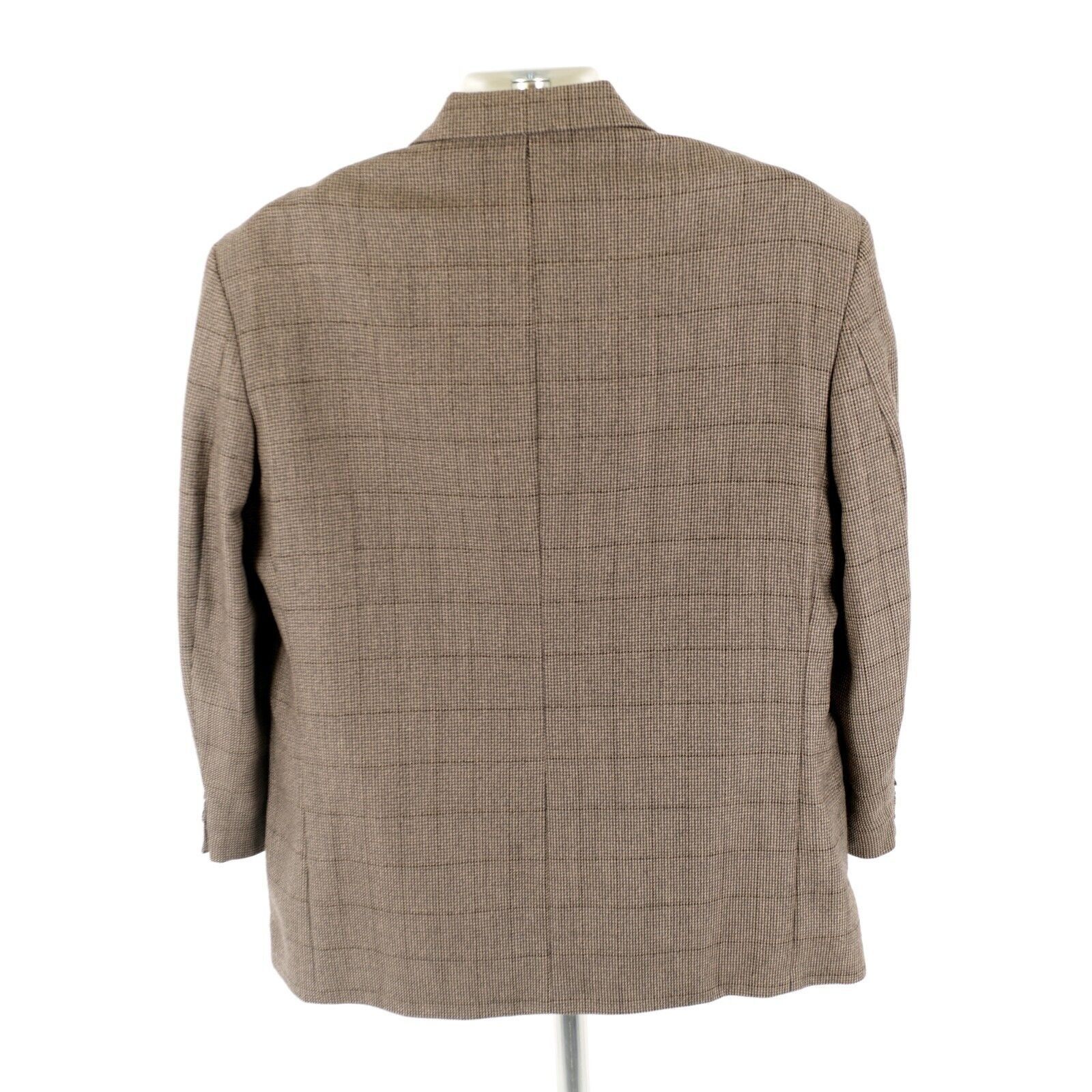 Oscar De La Renta Oscar De La Renta Soft Tweed Lambswool Cashmere Gray Tan Che Size 44R - 6 Thumbnail
