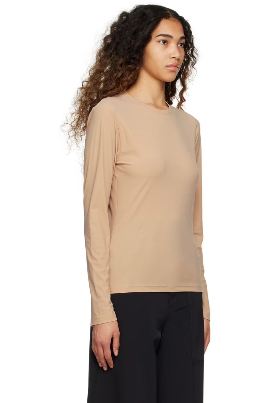 Maison Margiela !DS! SS23 Maison Margiela Printed Logo Beige Long Sleeve Size L / US 10 / IT 46 - 3 Thumbnail