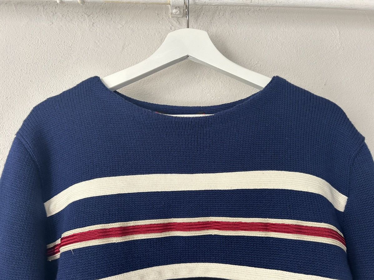 Gucci Navy Stripe Embroidered Wool Sweater Size US L / EU 52-54 / 3 - 10 Thumbnail