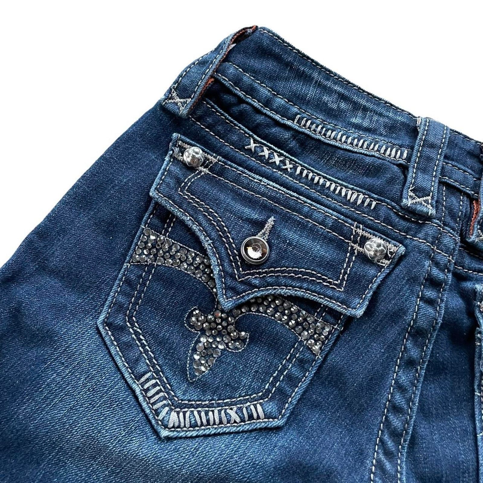 Rock Revival VTG Y2K Rock Revival bootcut jeans FLEUR DE LIS bling pocket Size 26" / US 2 / IT 38 - 4 Thumbnail