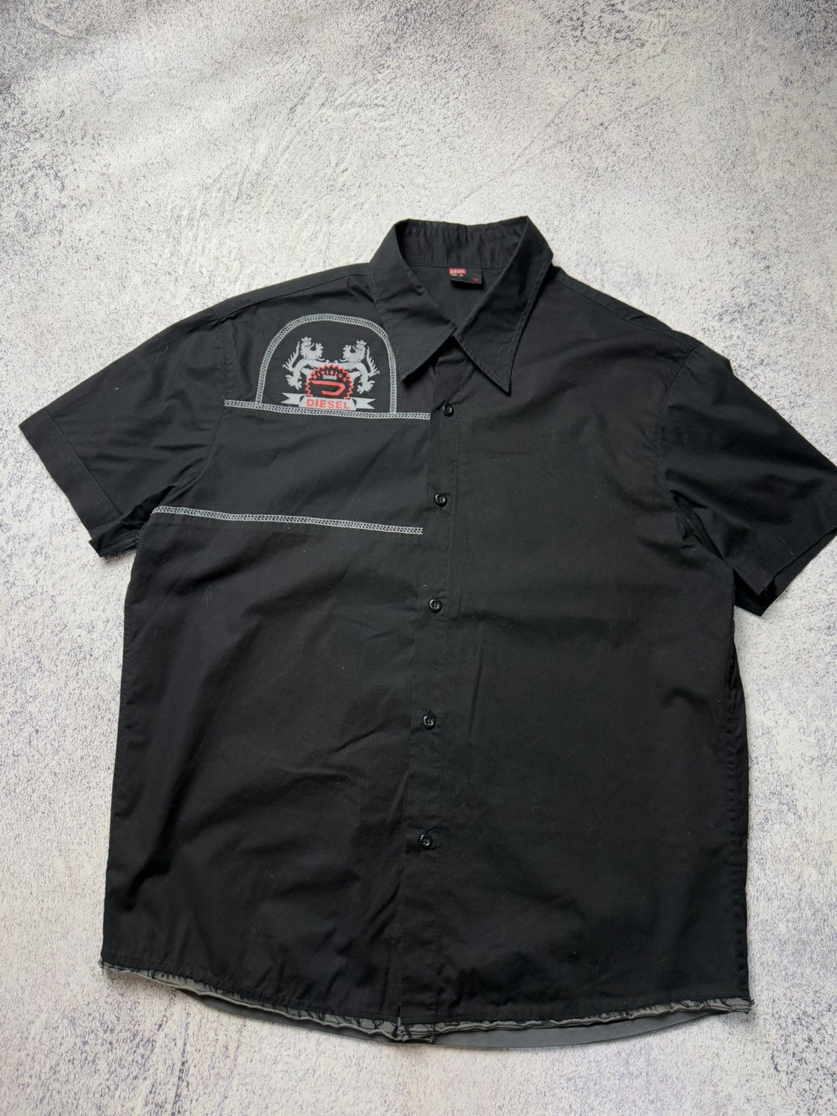 Diesel Vintage Diesel Shirt Big Logo Y2K Division 2005 USA Size US L / EU 52-54 / 3 - 6 Thumbnail