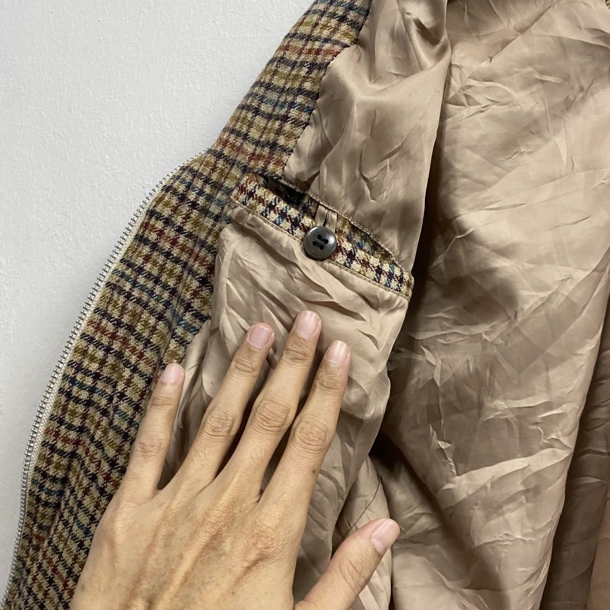 Pierre Cardin Pierre Cardin houndstooth bomber jacket in wool tweed Size US S / EU 44-46 / 1 - 13 Thumbnail