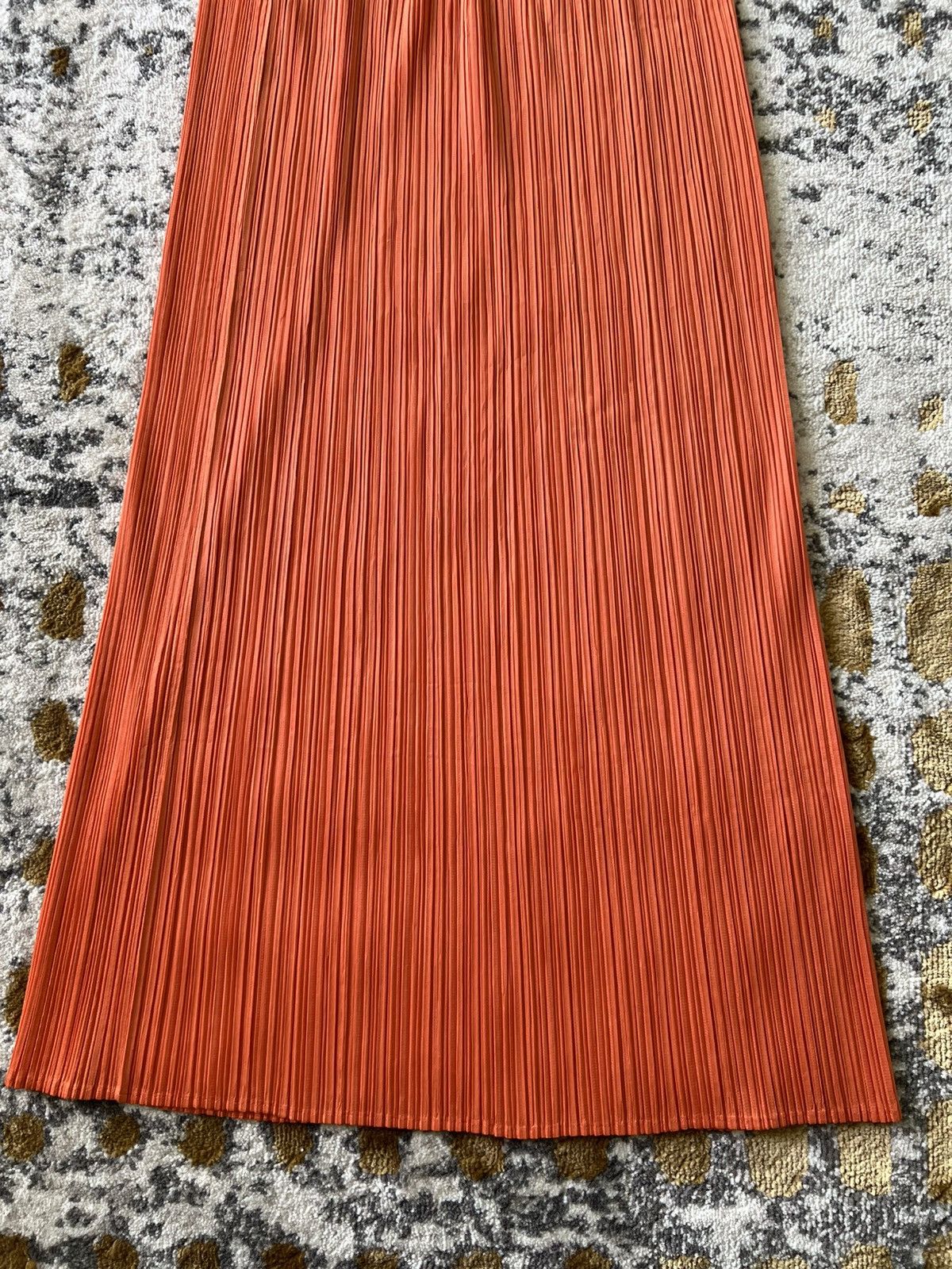 Pleats Please Issey Miyake Vintage Pleats Please Issey Miyake orange skirt Size 22" - 8 Thumbnail