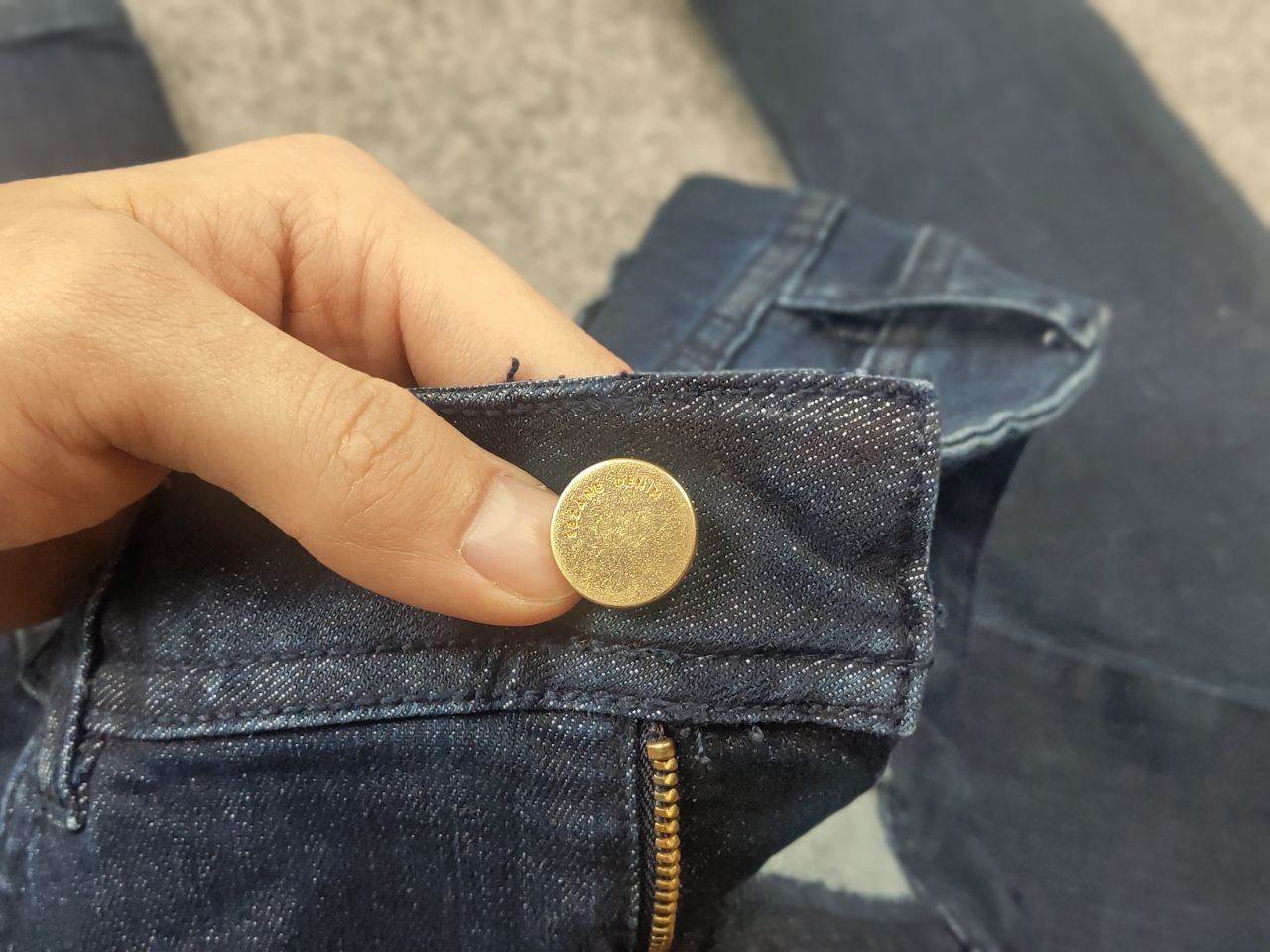 Sezane Sezane Design Dark Blue cotton Blend Slim Fit Denim Jeans Size 32" / US 10 / IT 46 - 12 Thumbnail